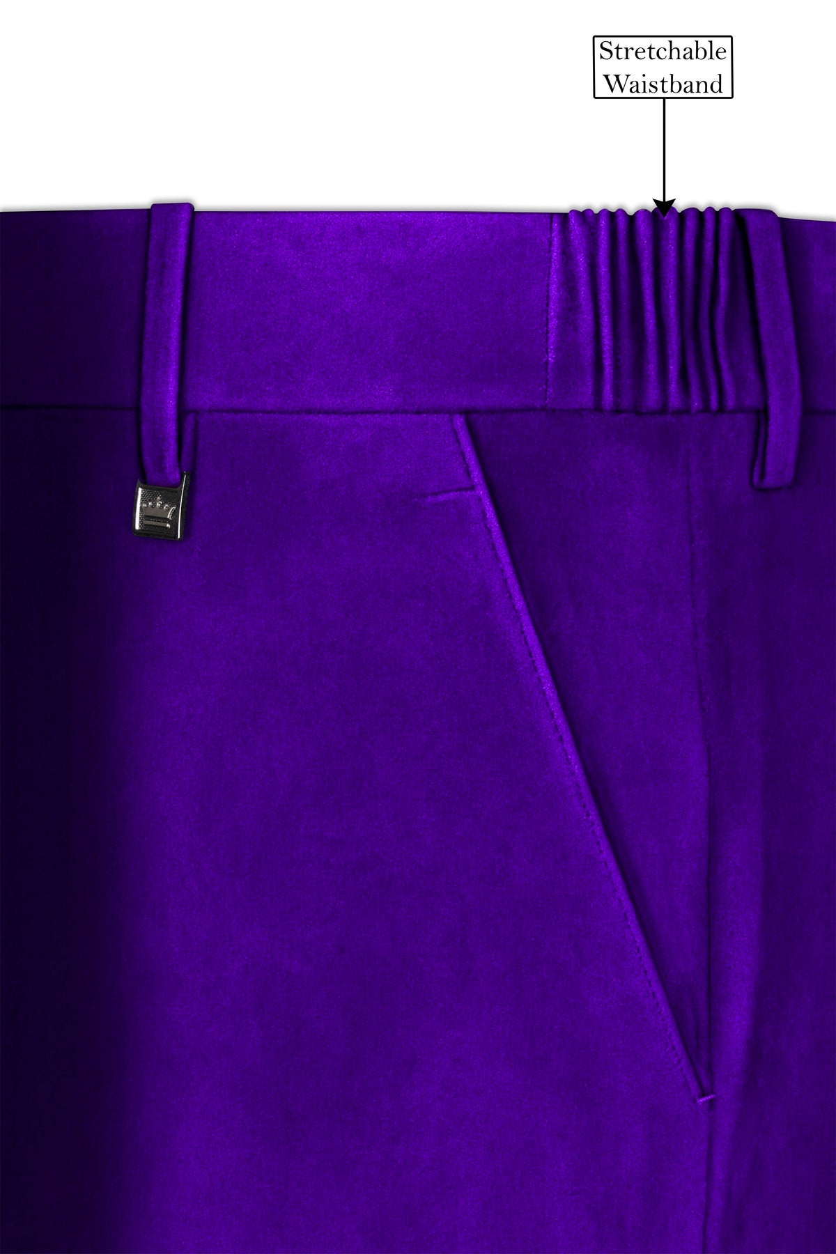 Purvion-Christalle Purple Velvet Peak Lapel Tuxedo Suit