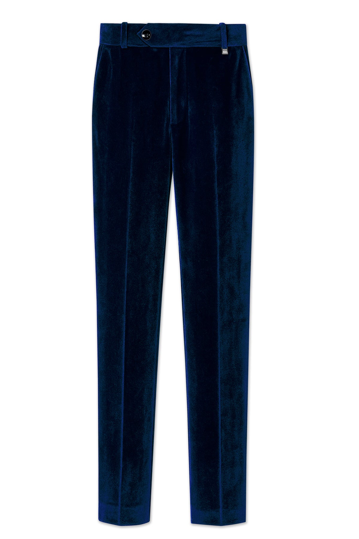 Noctivell-Cinder Blue Velvet Peak Lapel Tuxedo Suit