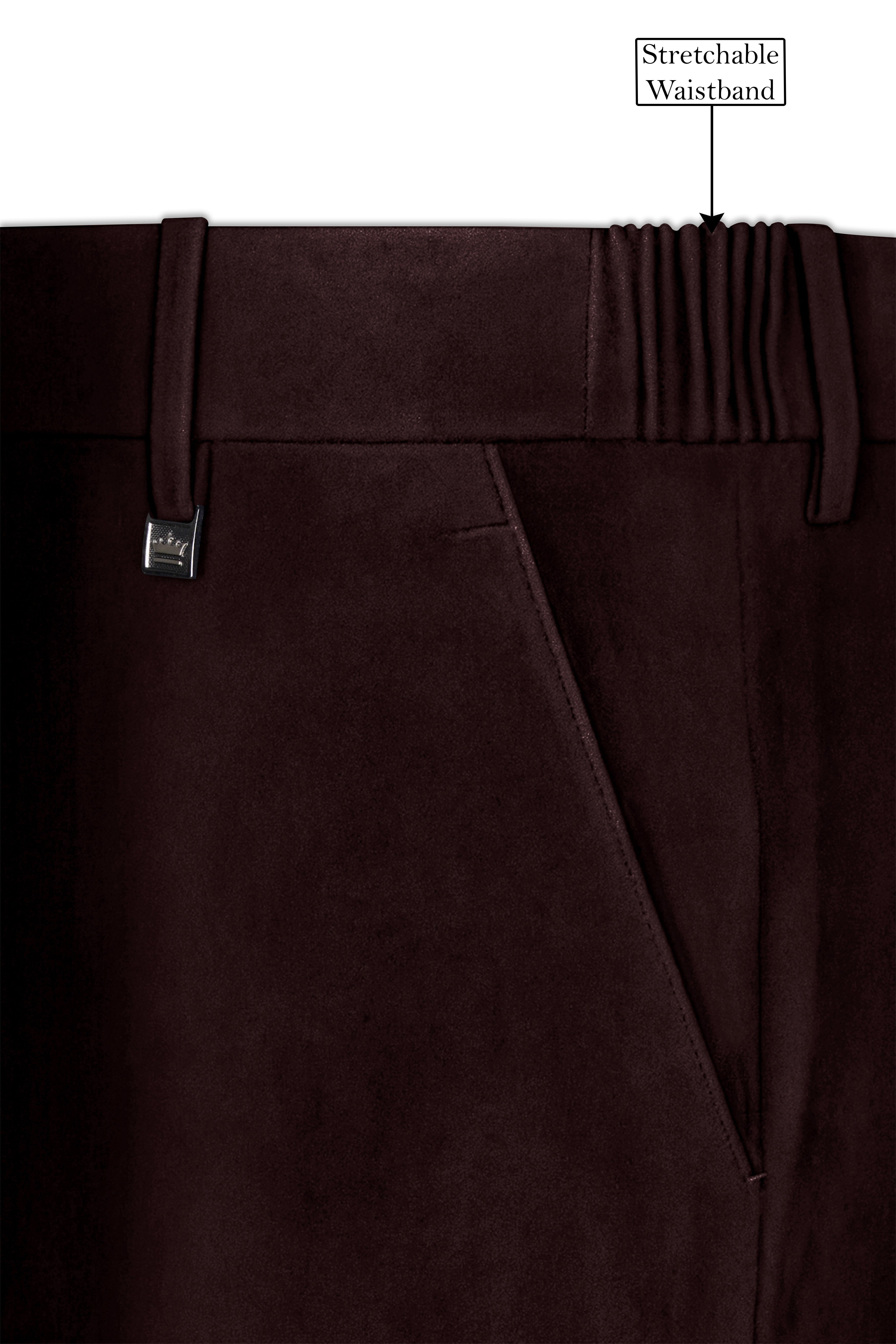 Brunvell-Asphalt Brown Velvet Peak Lapel Tuxedo Suit