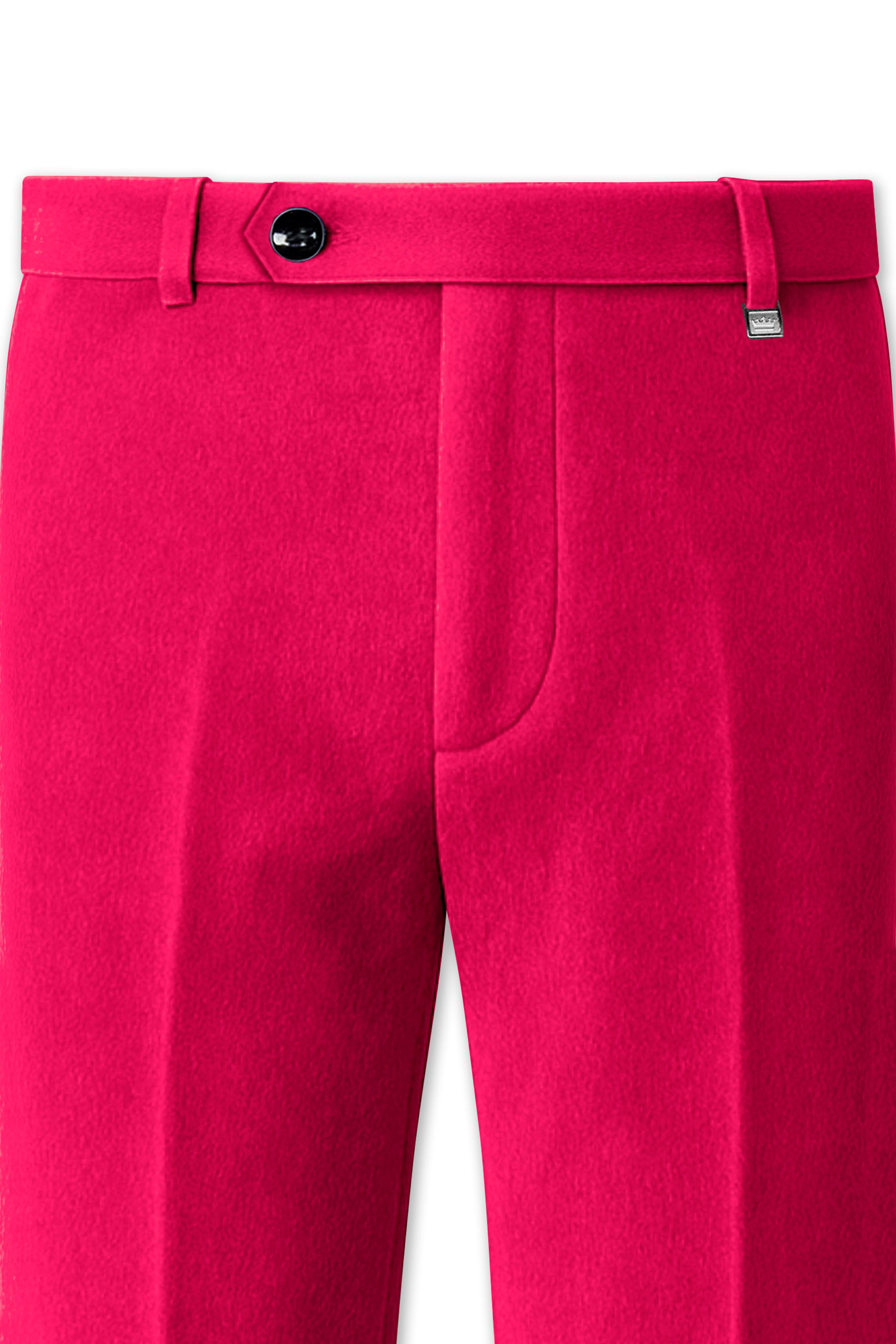 Shivelle-Shiraz Pink Velvet Peak Lapel Tuxedo Suit