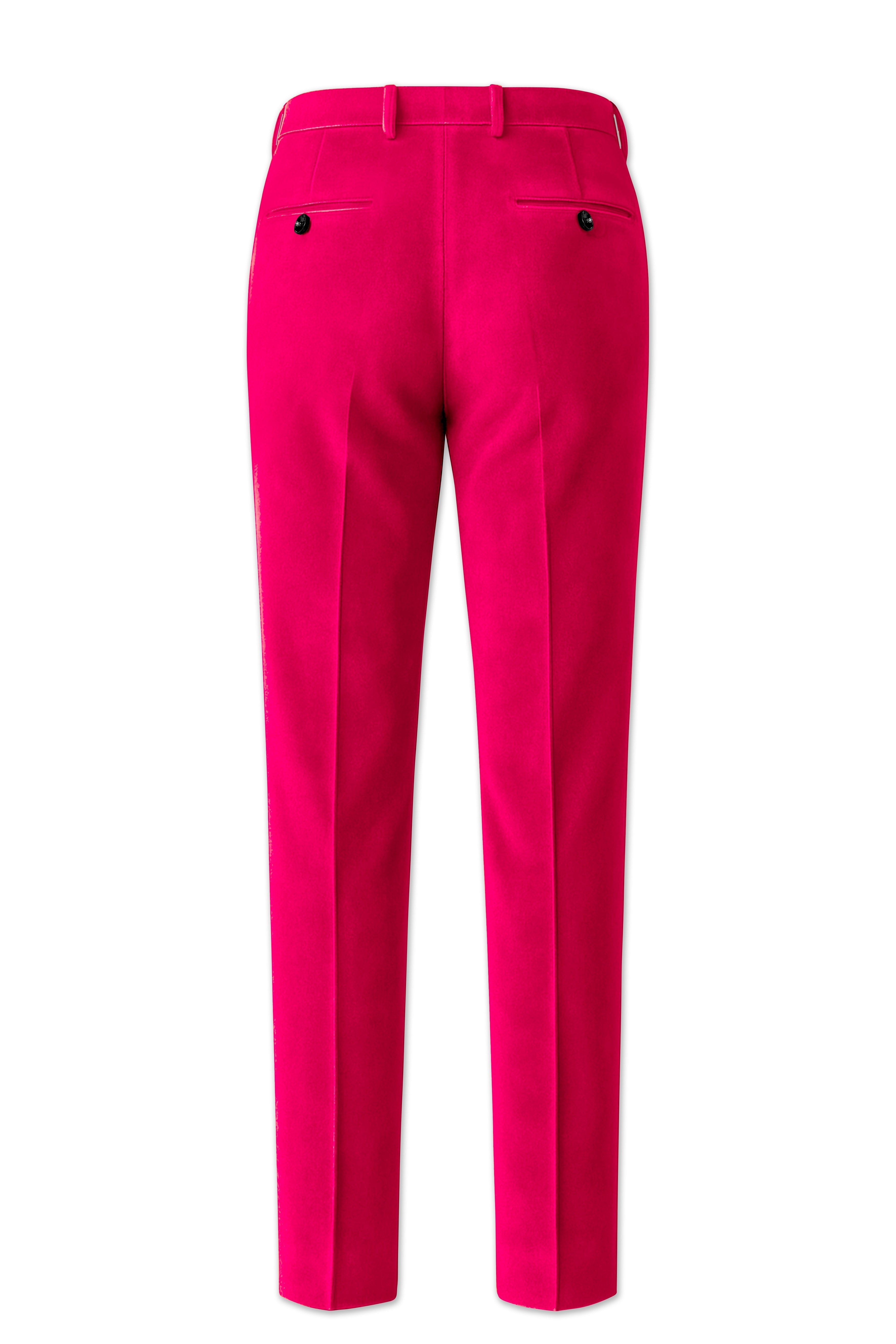 Shivelle-Shiraz Pink Velvet Peak Lapel Tuxedo Suit