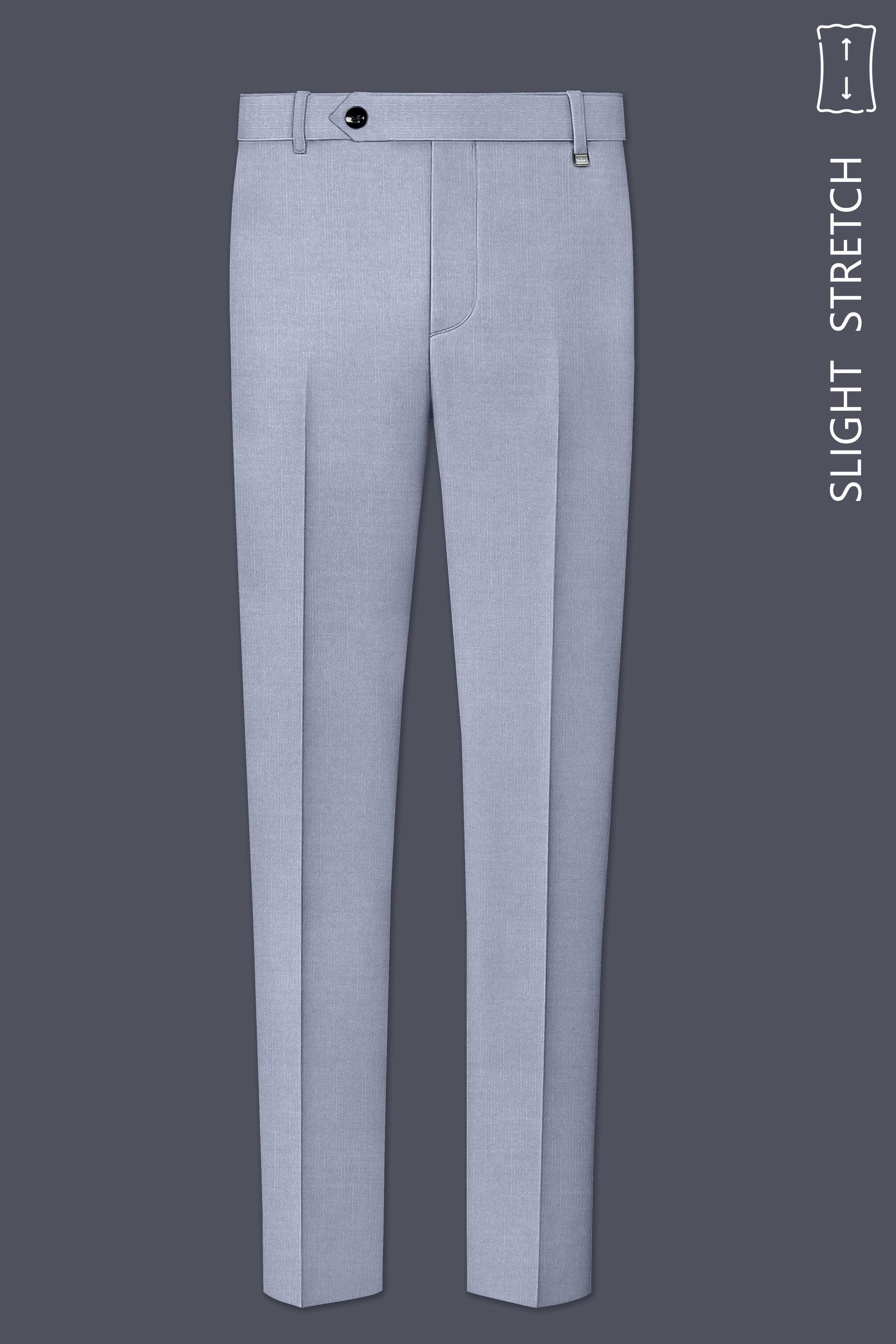 Mistivell-Mountain Mist Gray Wool Rich Double Breasted Stretchable traveler Suit