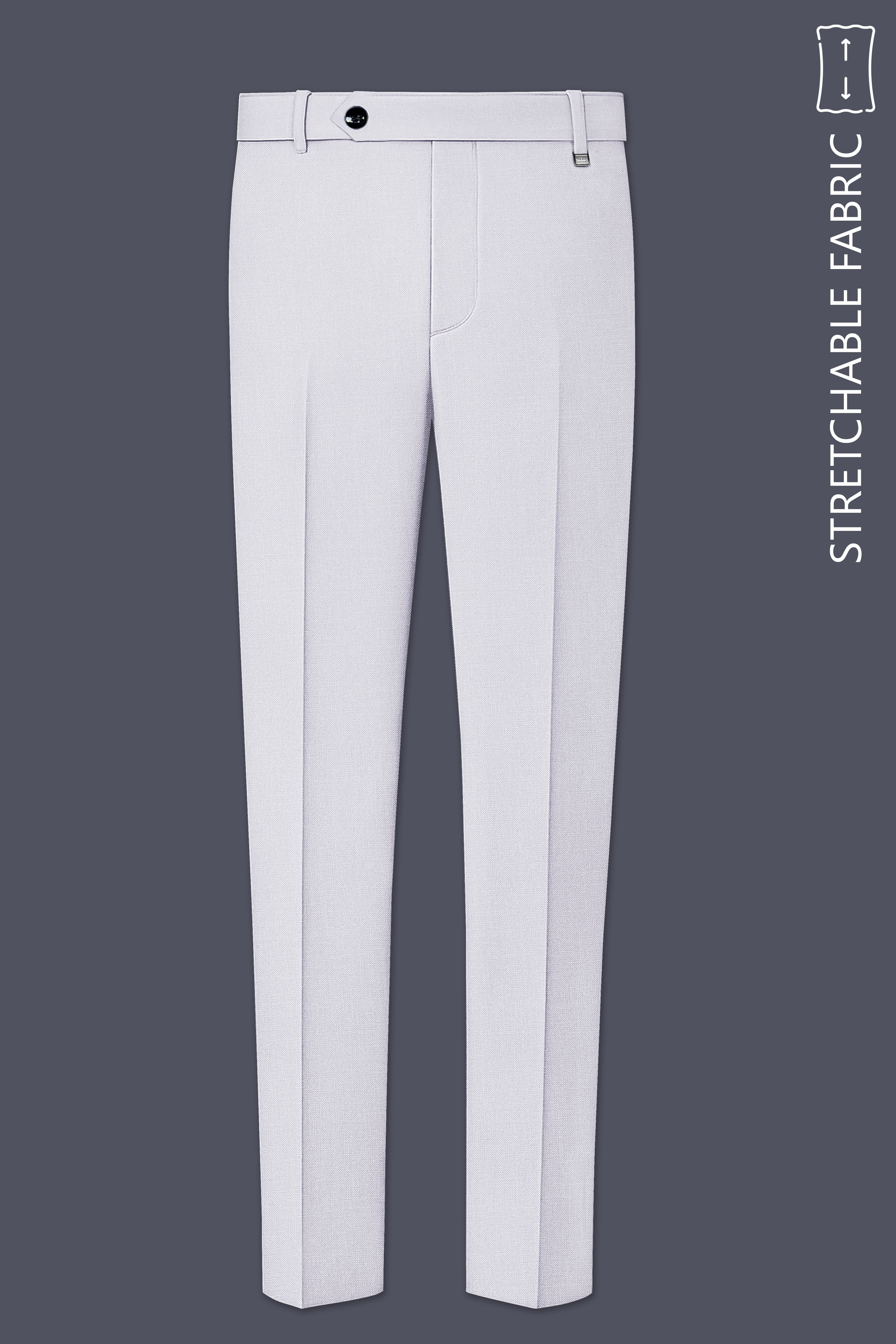Aristo-Alto Gray Luxurious Linen Single Breasted Stretchable traveler Suit