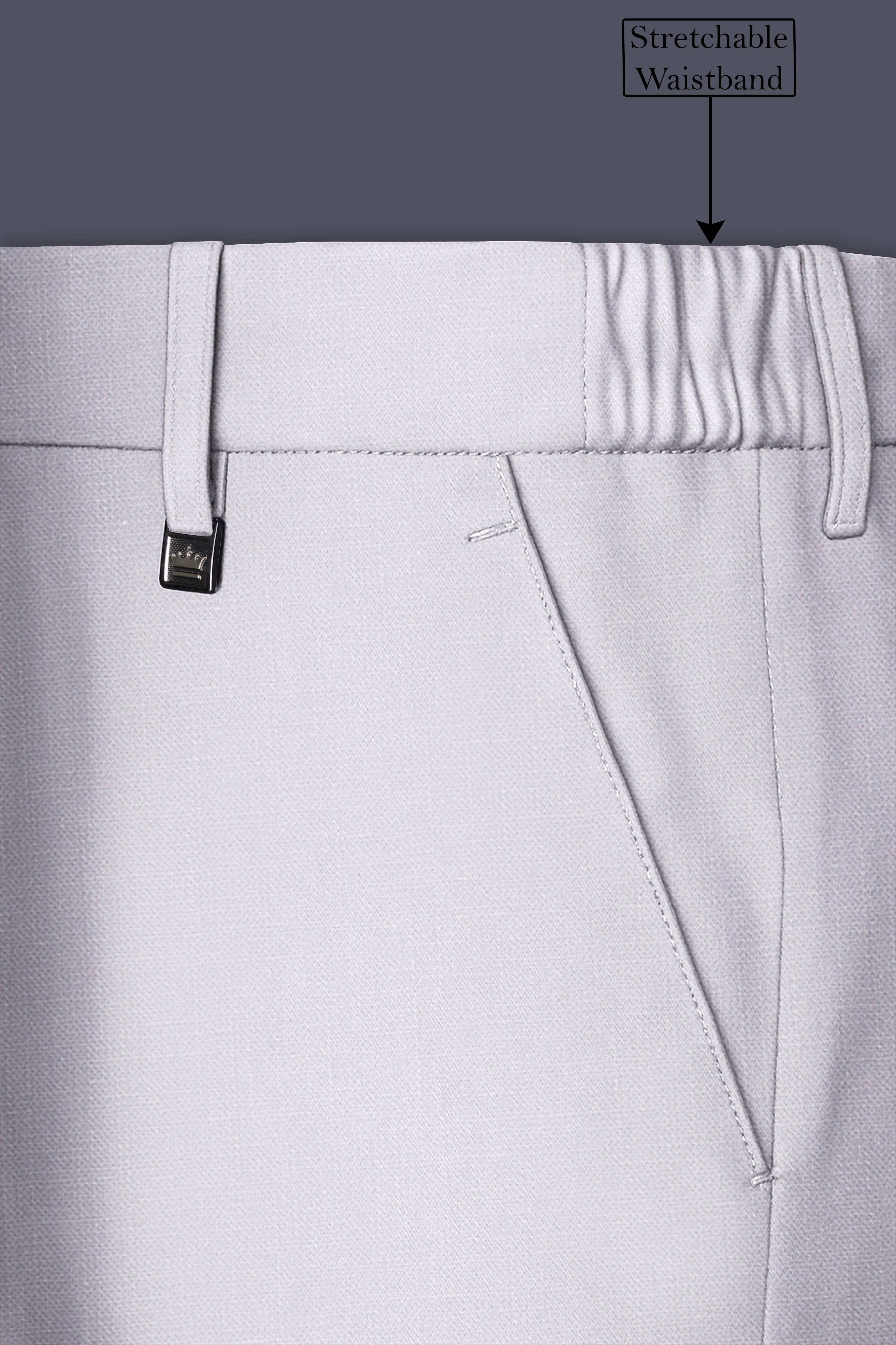 Aristo-Alto Gray Luxurious Linen Single Breasted Stretchable traveler Suit