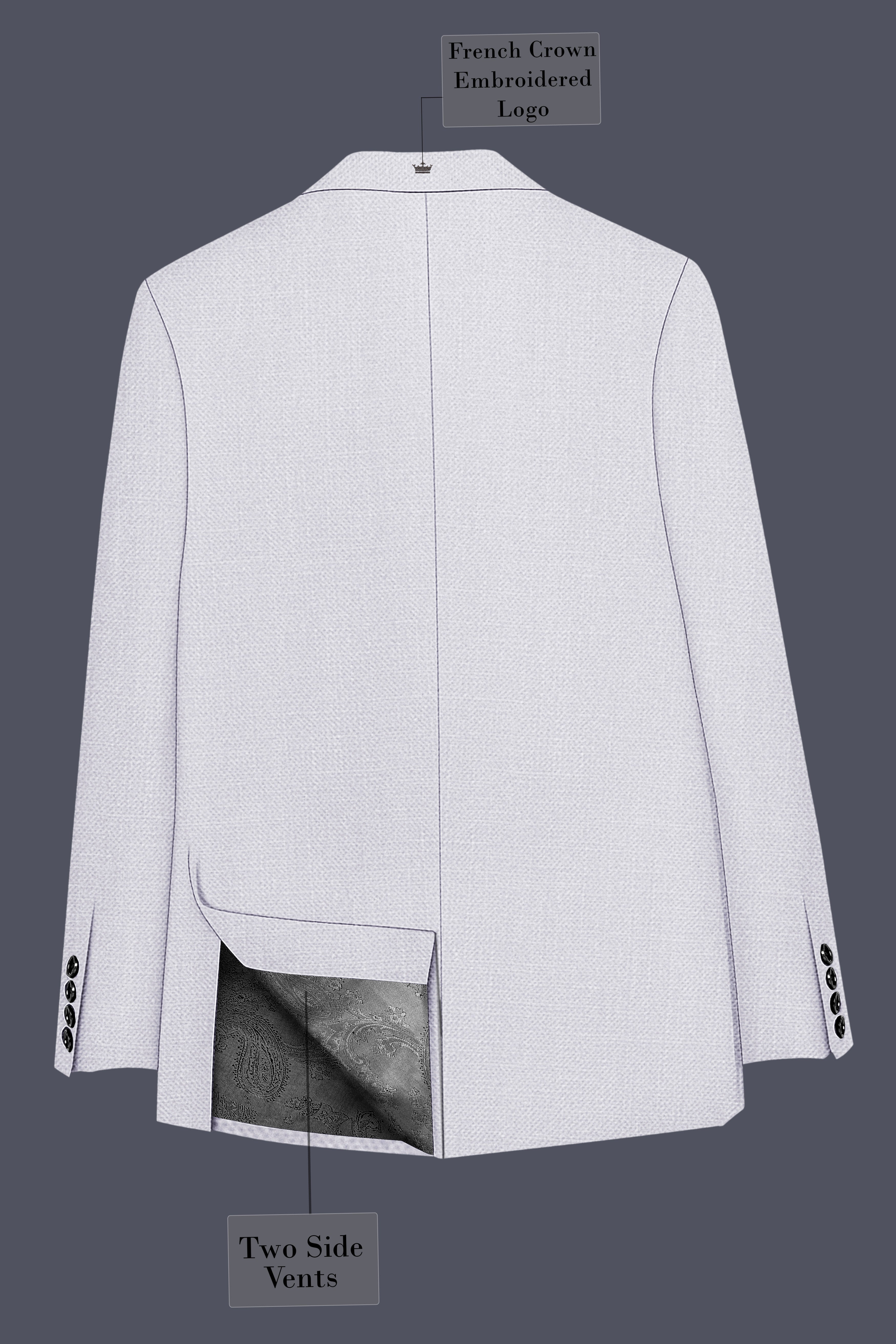 Aristo-Alto Gray Luxurious Linen Single Breasted Stretchable traveler Suit