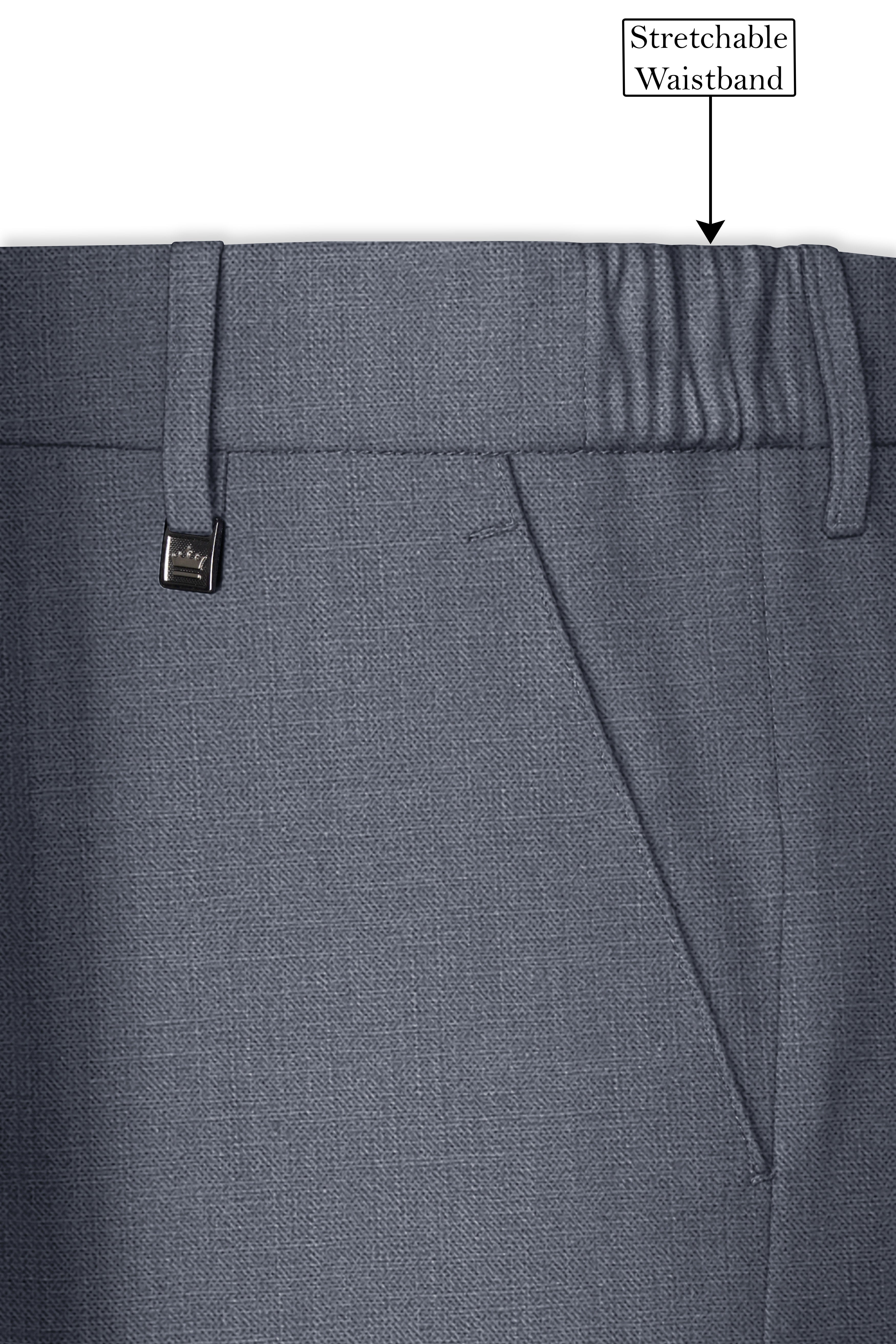 Cineris-Shuttle Gray Luxurious Linen Single Breasted Stretchable traveler Suit