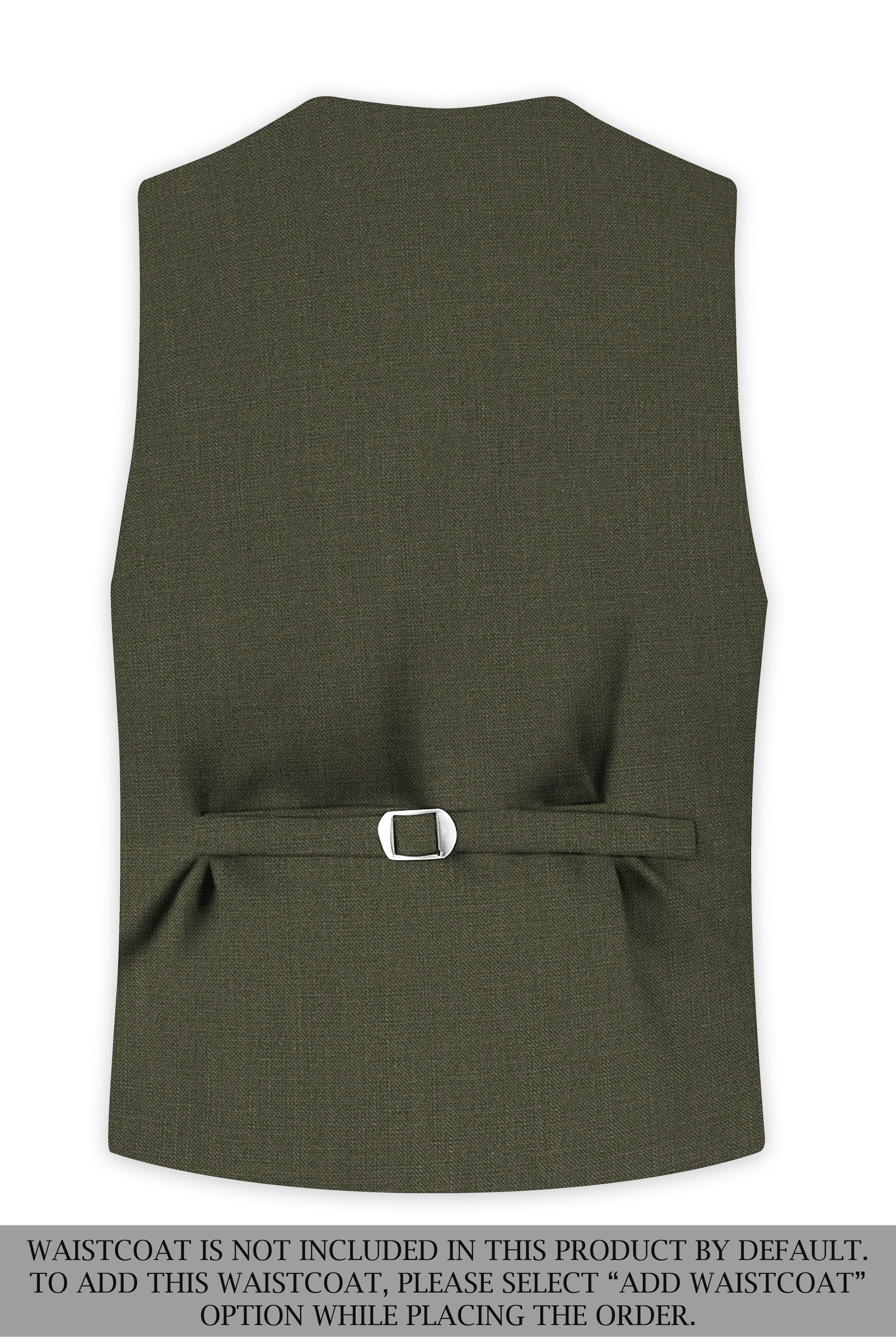 Virenzo-Rifle Green Luxurious Linen Single Breasted Stretchable traveler Suit