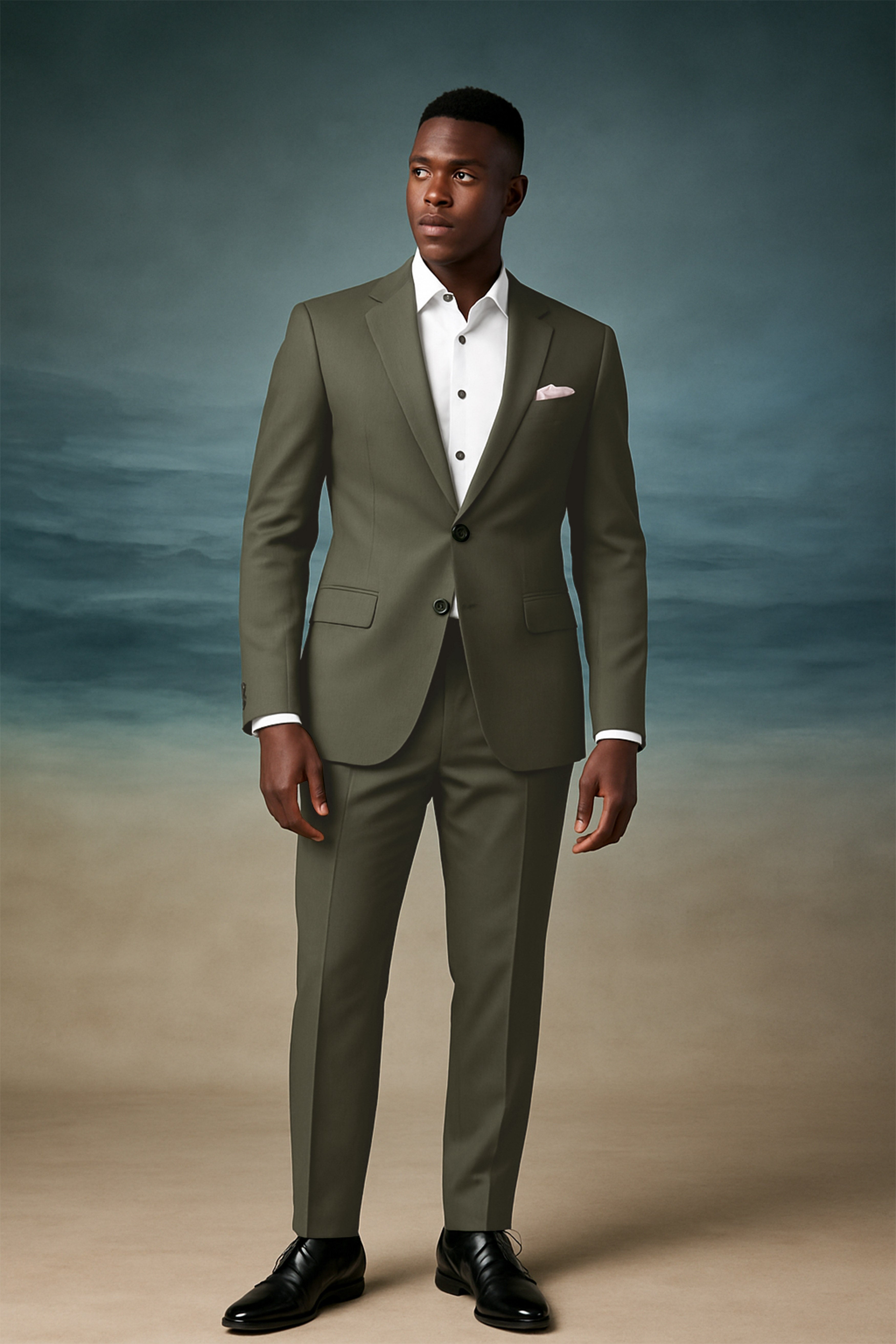 Virenzo-Rifle Green Luxurious Linen Single Breasted Stretchable traveler Suit
