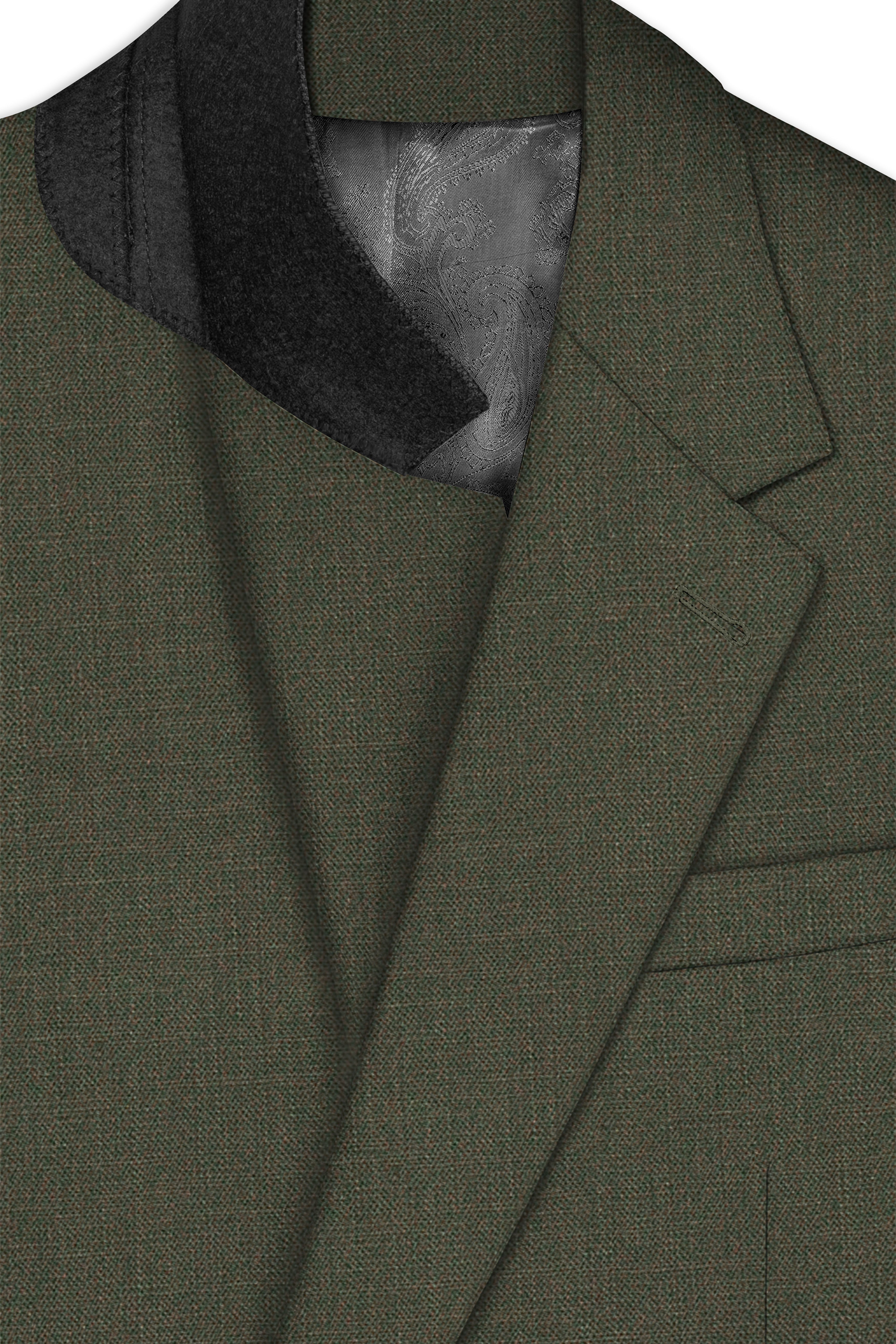 Virenzo-Rifle Green Luxurious Linen Single Breasted Stretchable traveler Suit