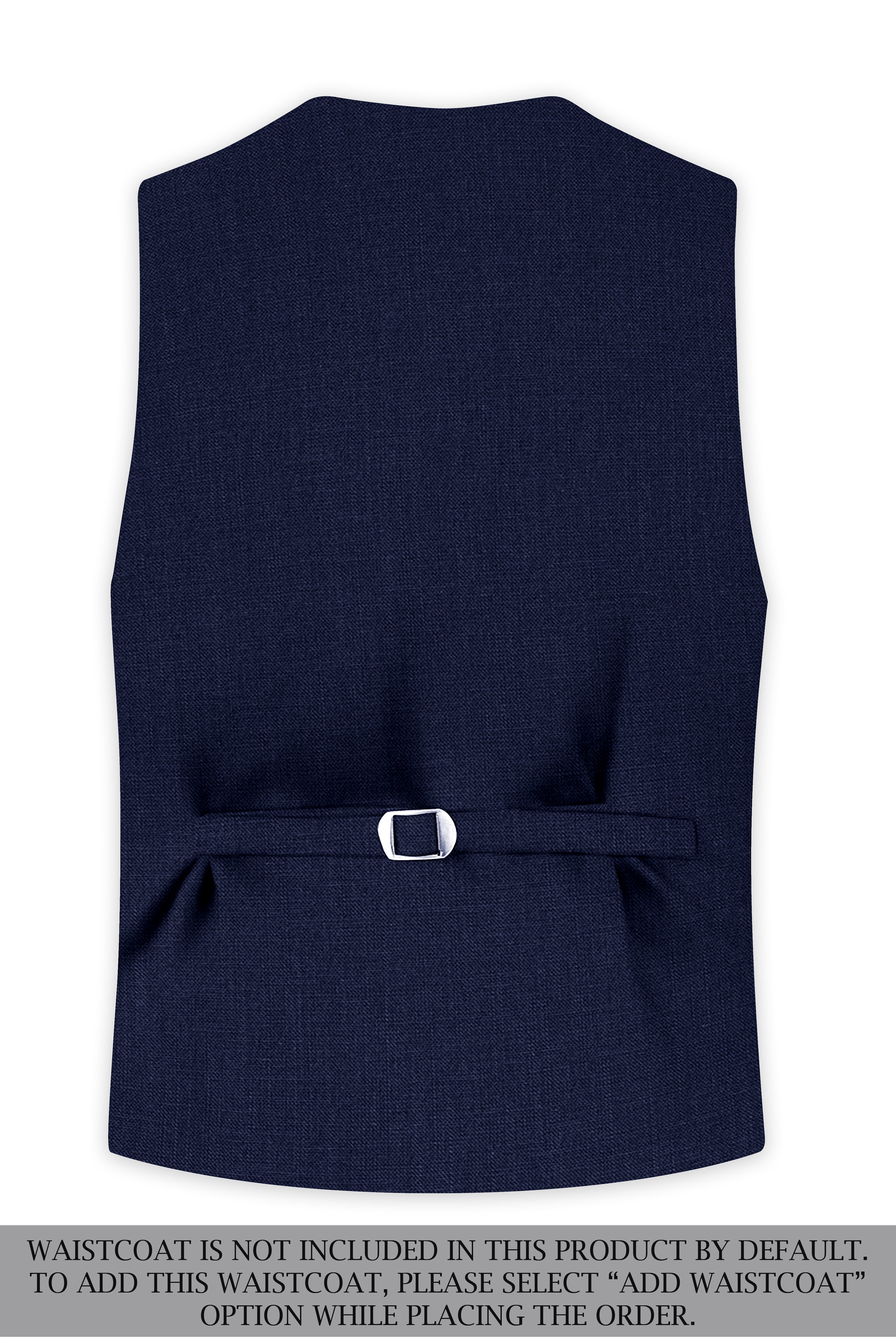 Azuriel-Firefly Blue Luxurious Linen Single Breasted Stretchable traveler Suit