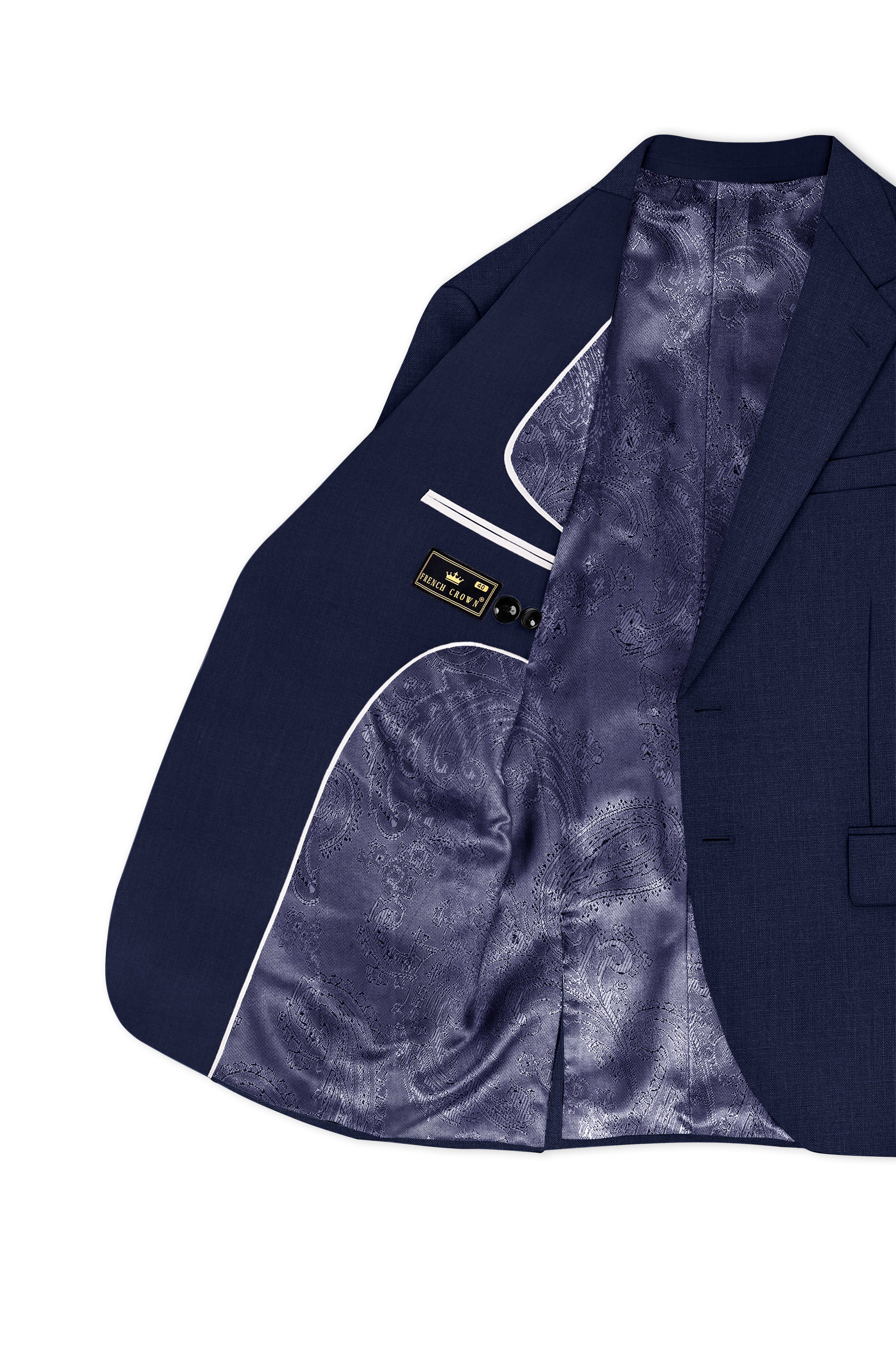 Azuriel-Firefly Blue Luxurious Linen Single Breasted Stretchable traveler Suit