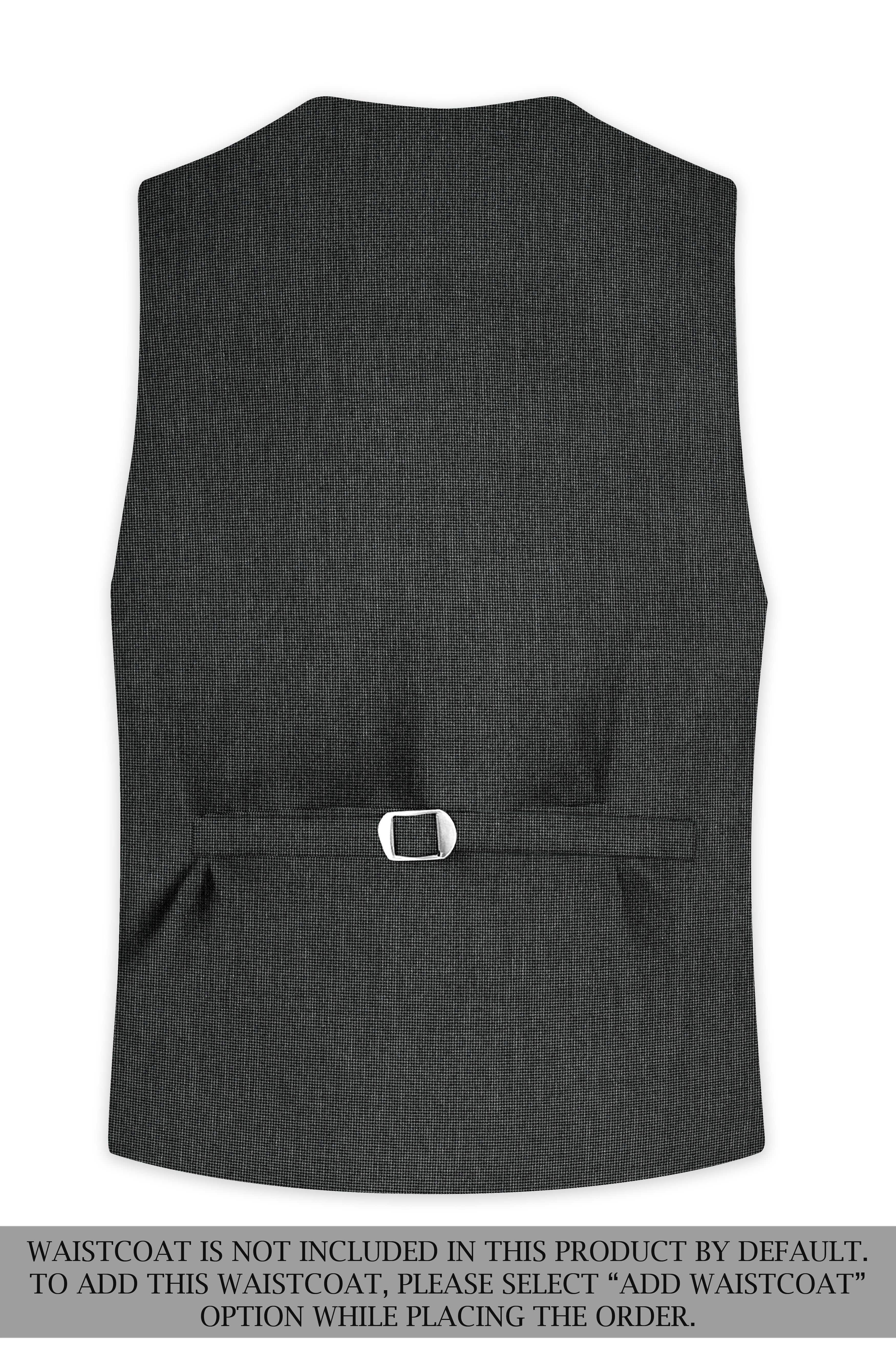 Cinerro-Mine Shaft Gray Houndstooth Wool Rich Textured Double Breasted Suit