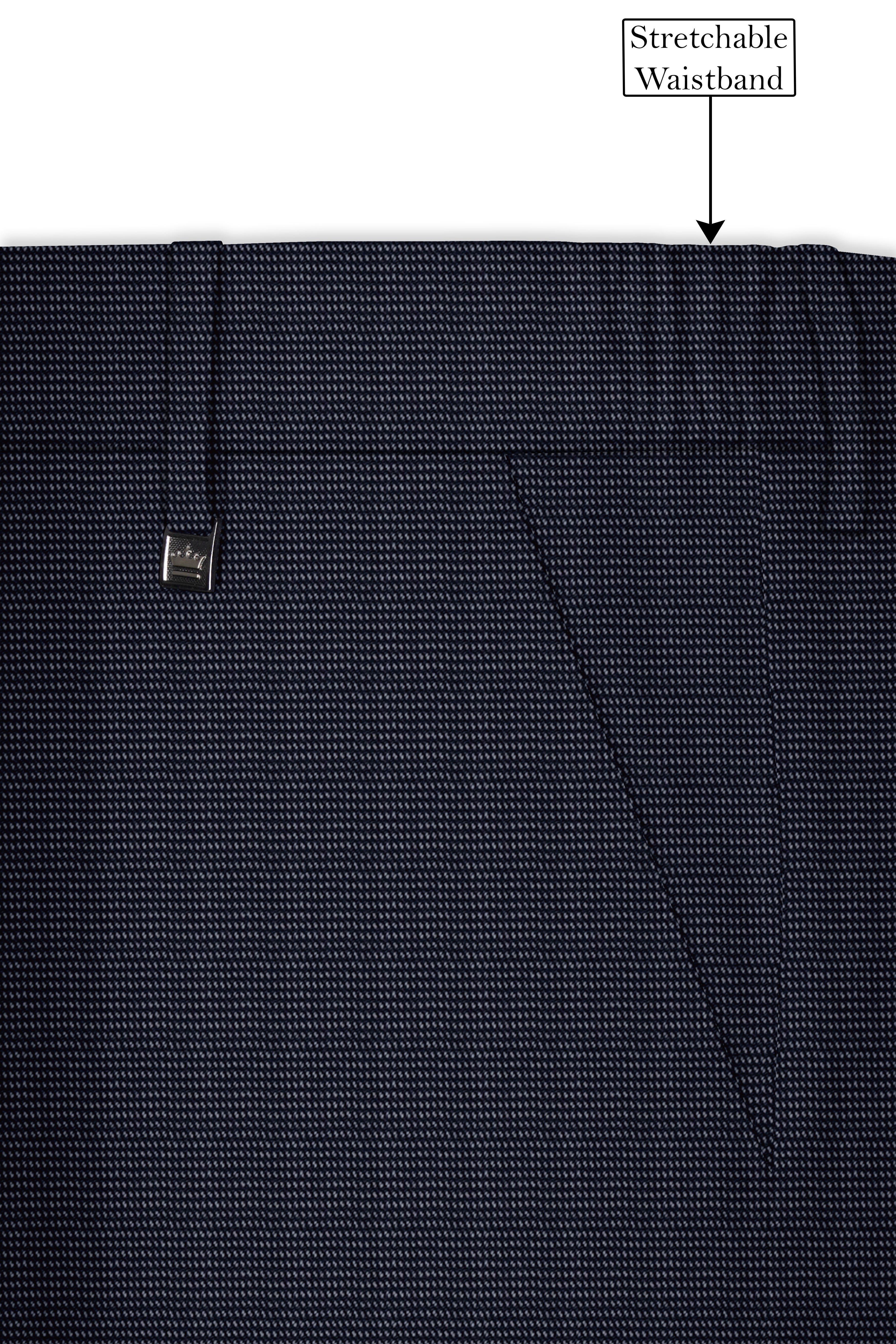 Volrano-Vulcan Blue Textured Premium Cotton Bandhgala Suit