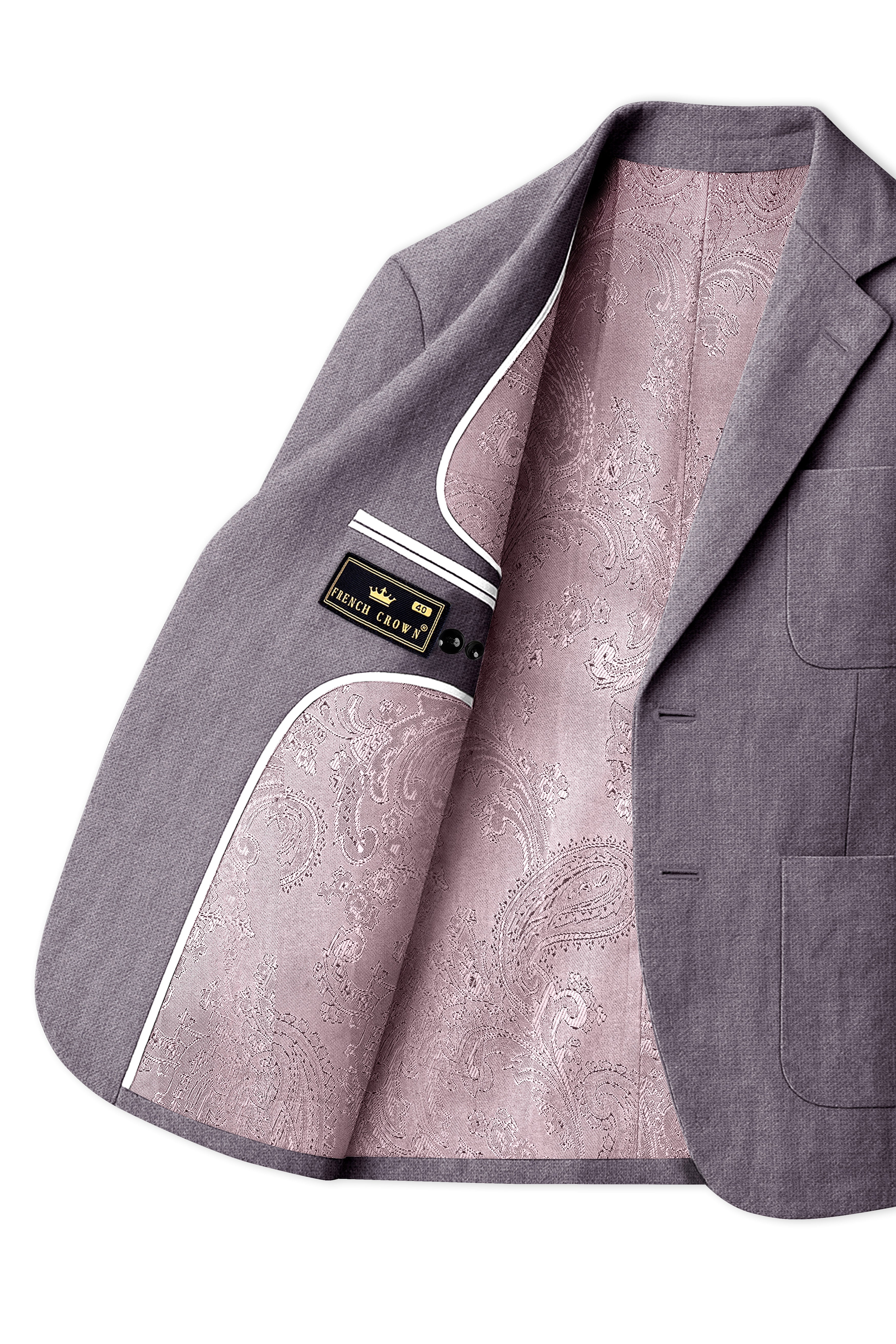 Cinerro-Monsoon Gray Luxurious Linen Single Breasted Sports Suit