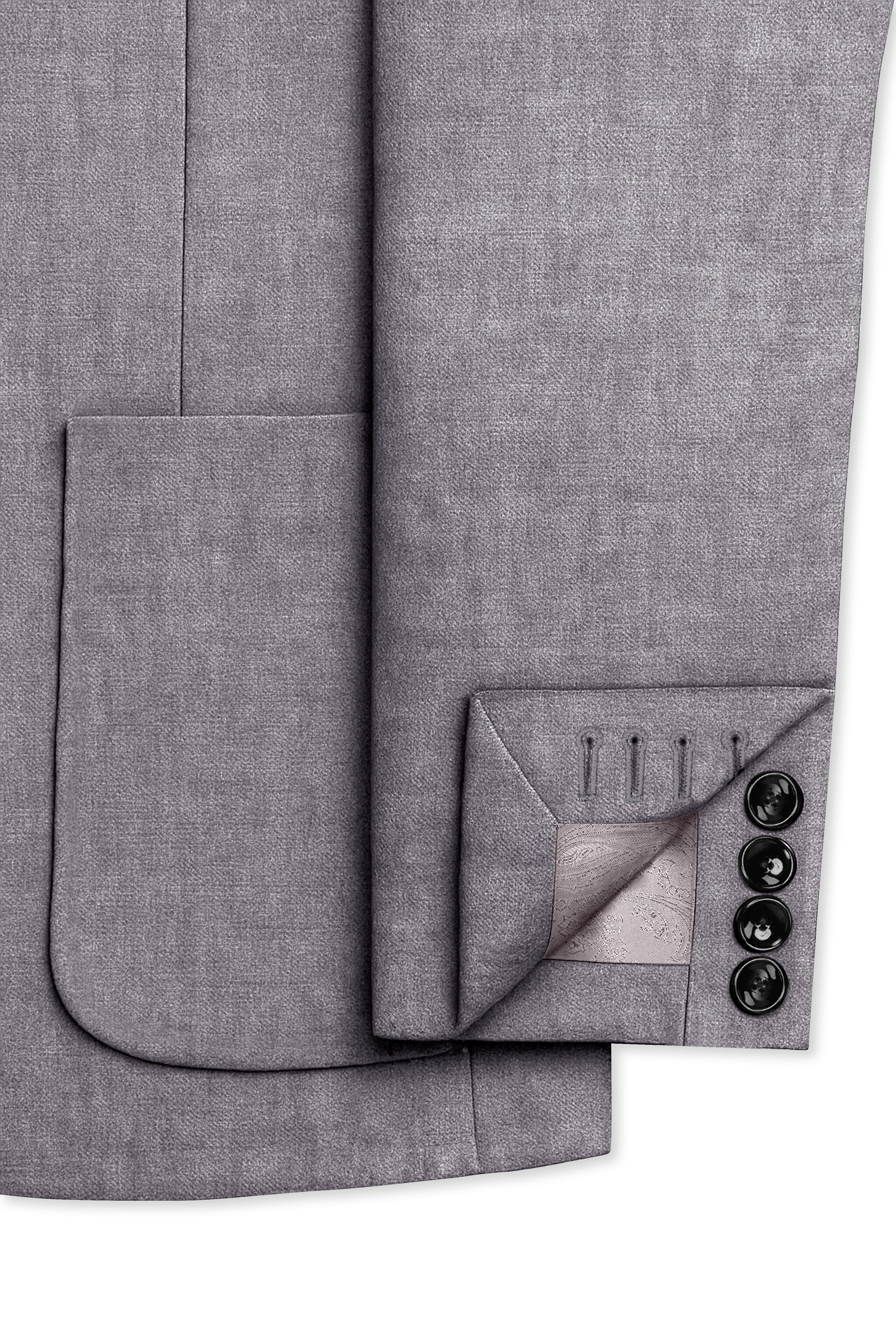 Cinerro-Monsoon Gray Luxurious Linen Single Breasted Sports Suit