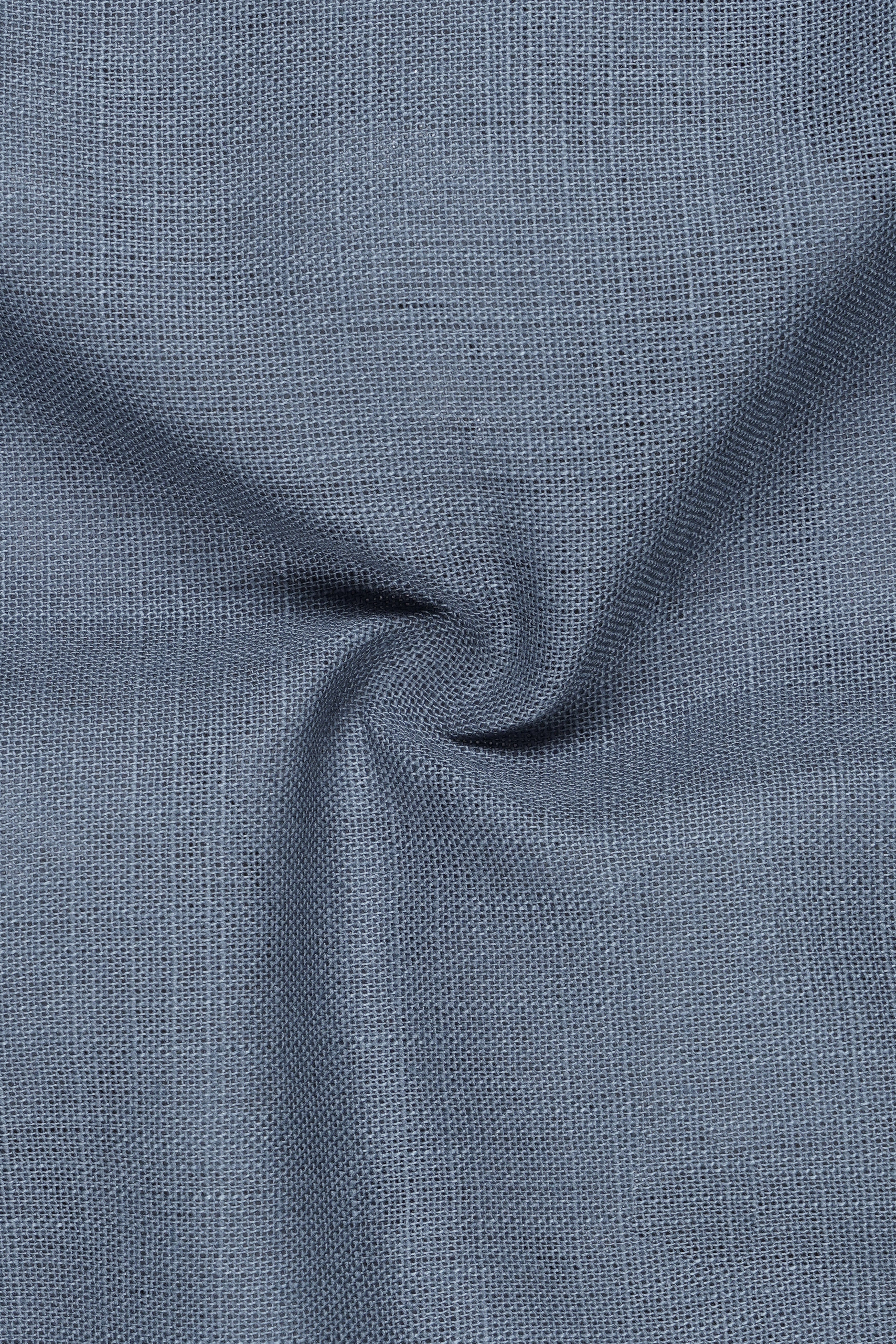 Azurven-Cadet Blue Luxurious Linen Single Breasted Sports Suit