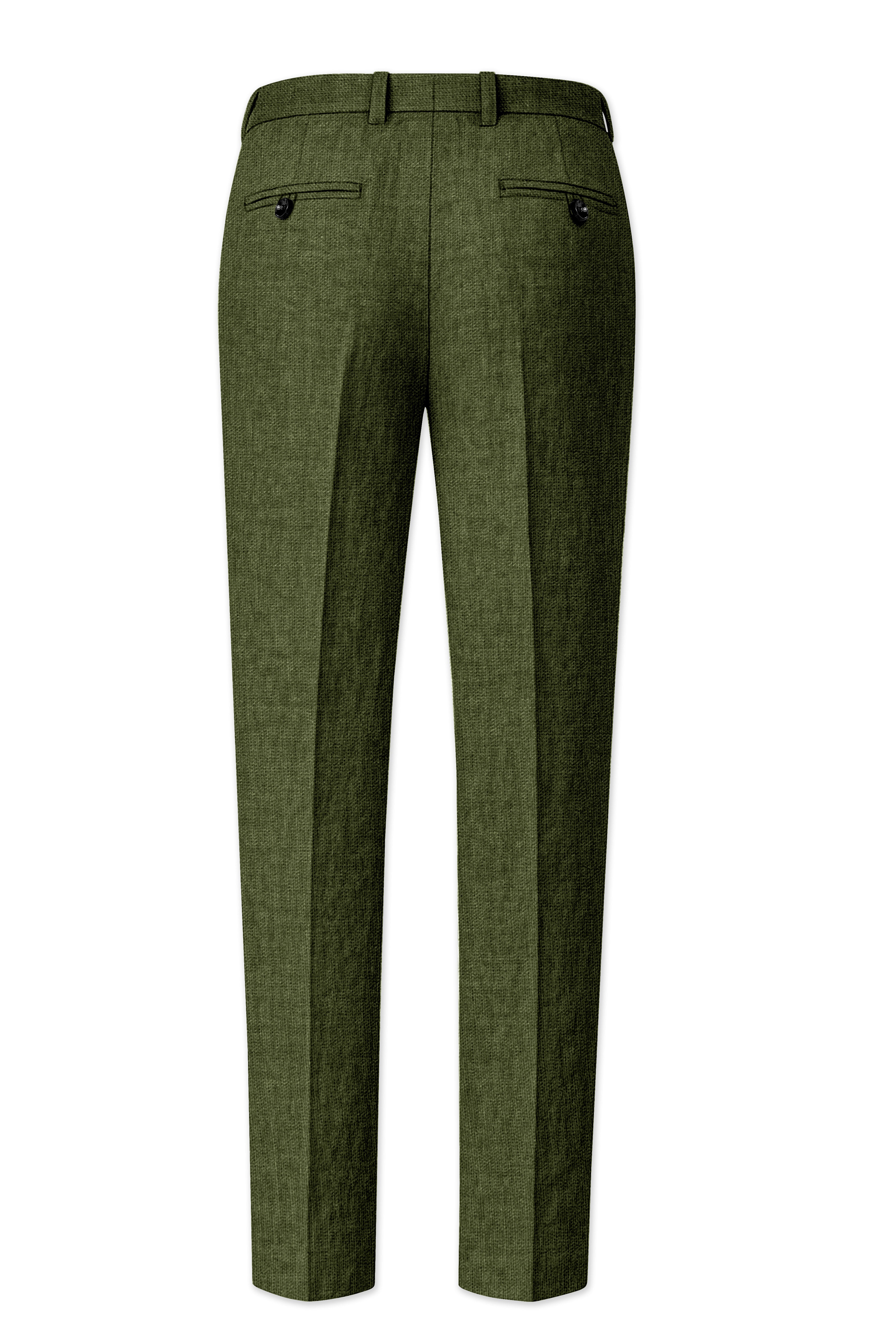 Gravino-Rifle Green Luxurious Linen Single Breasted Sports Suit