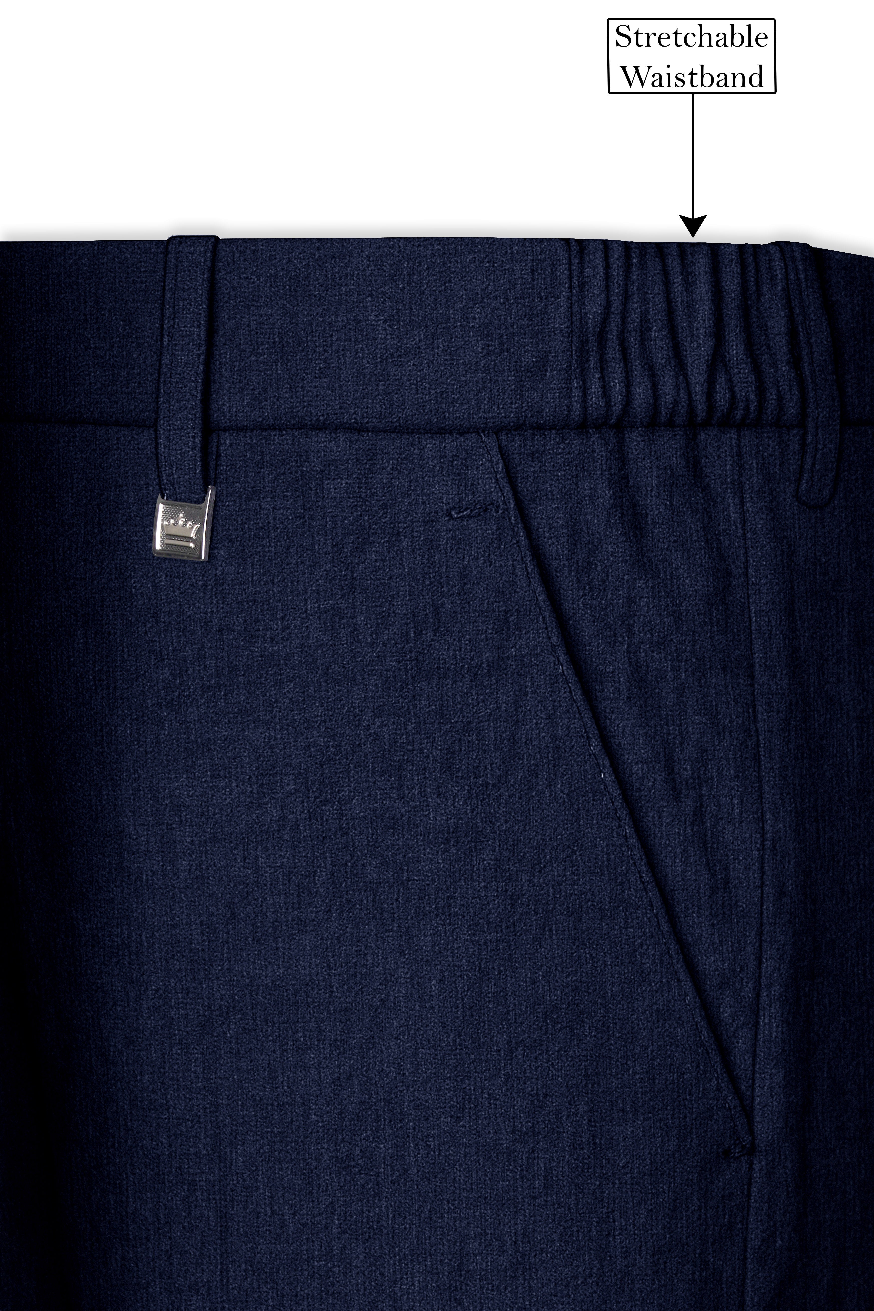 Azurven-Firefly Blue Luxurious Linen Single Breasted Sports Suit