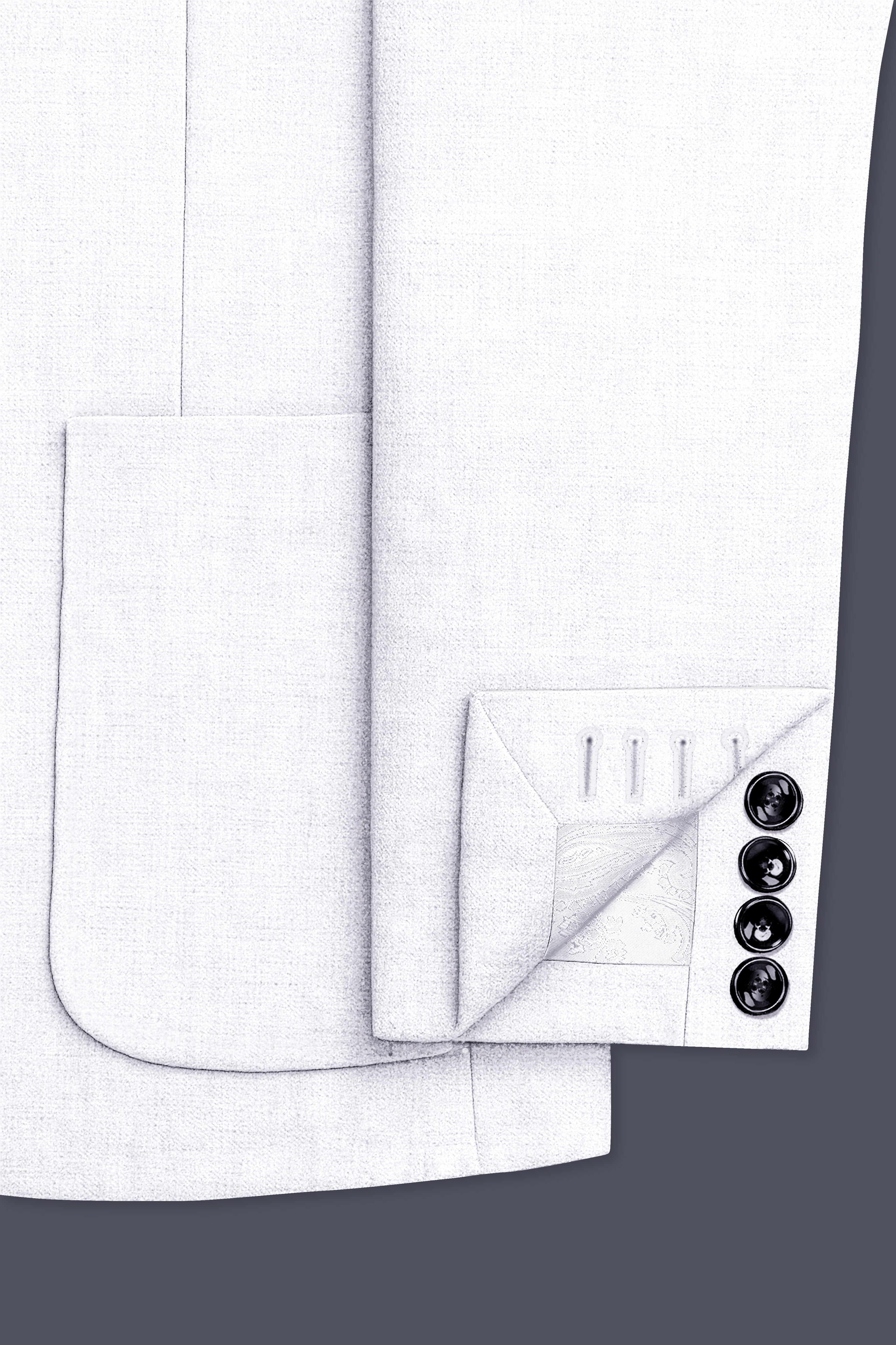 Alvesso-Bright White Luxurious Linen Single Breasted Stretchable traveler Suit