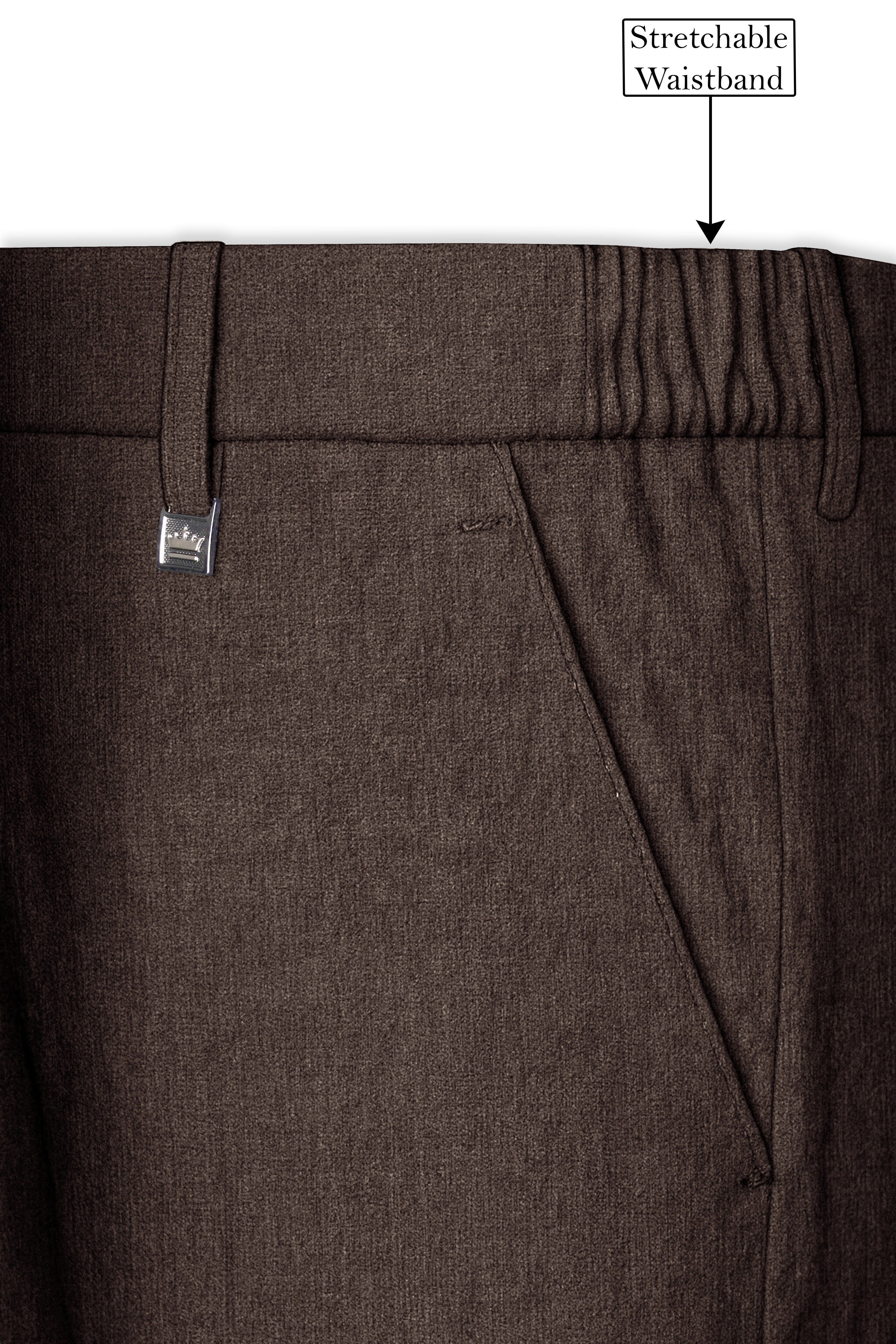 Terravo-Bistre Brown Luxurious Linen Single Breasted Sports Suit