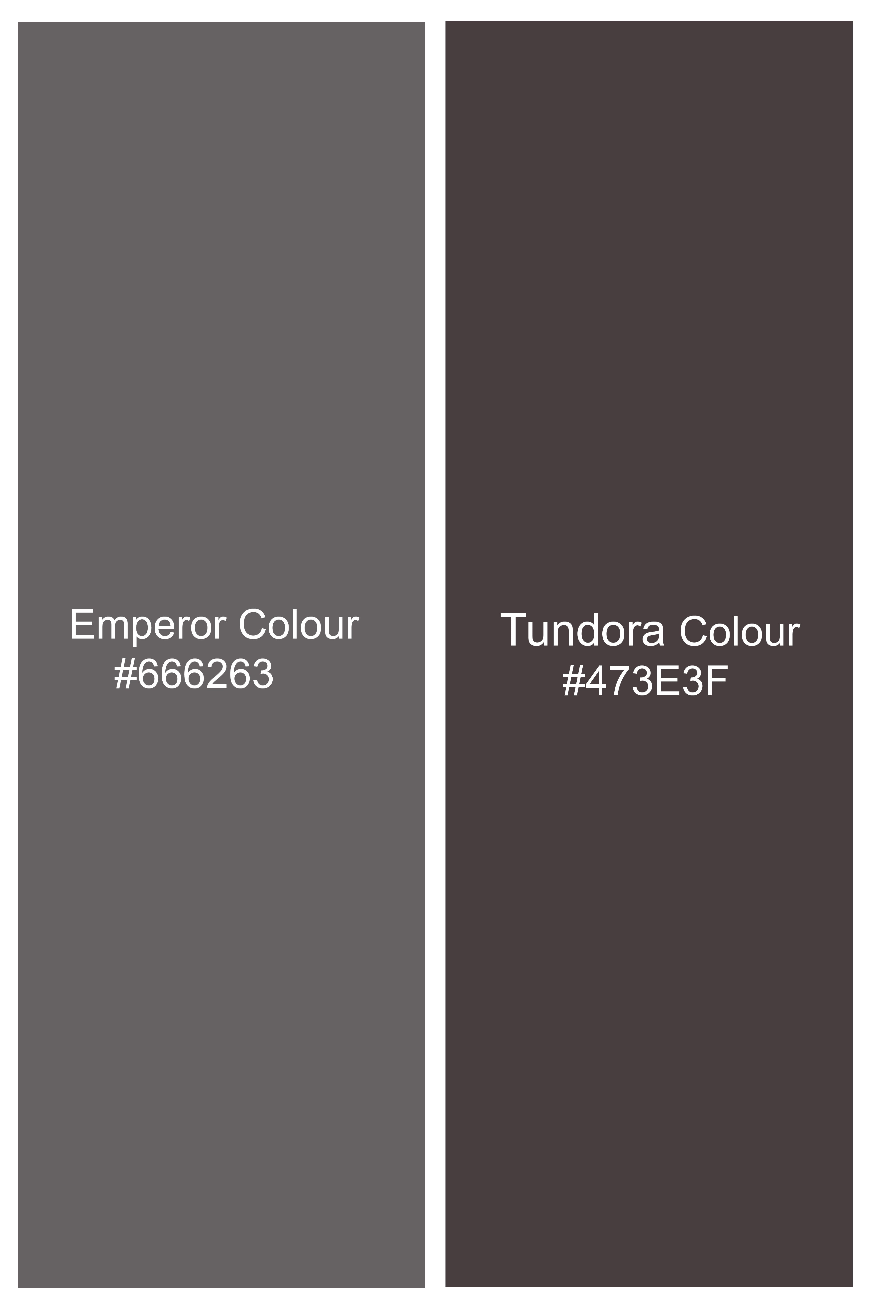 Emporo-Tundora Brown And Emperor Plaid Tweed Double Breasted Suit