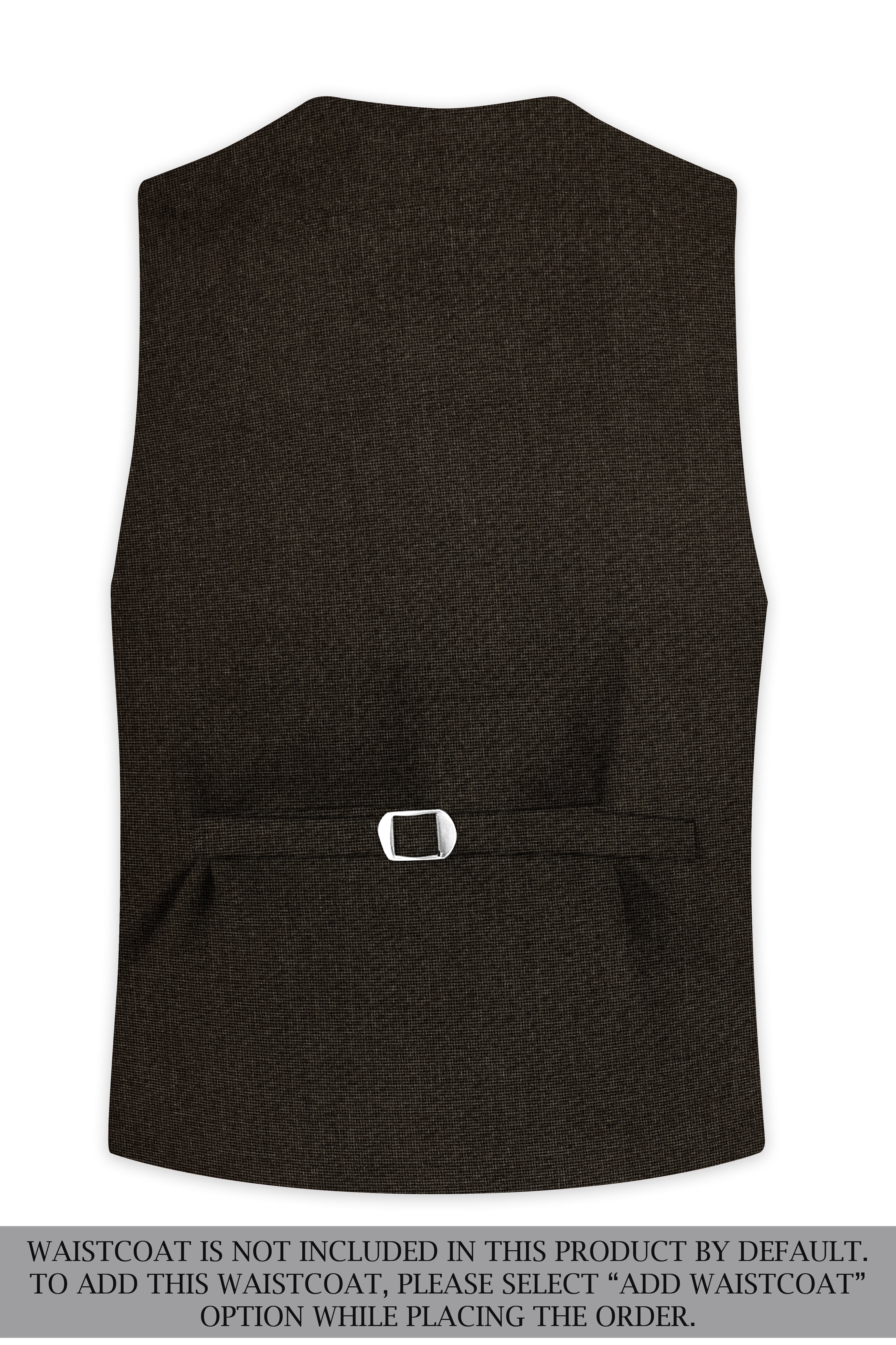 Bistrano-Acadia Brown Textured Wool Rich Single Breasted Suit