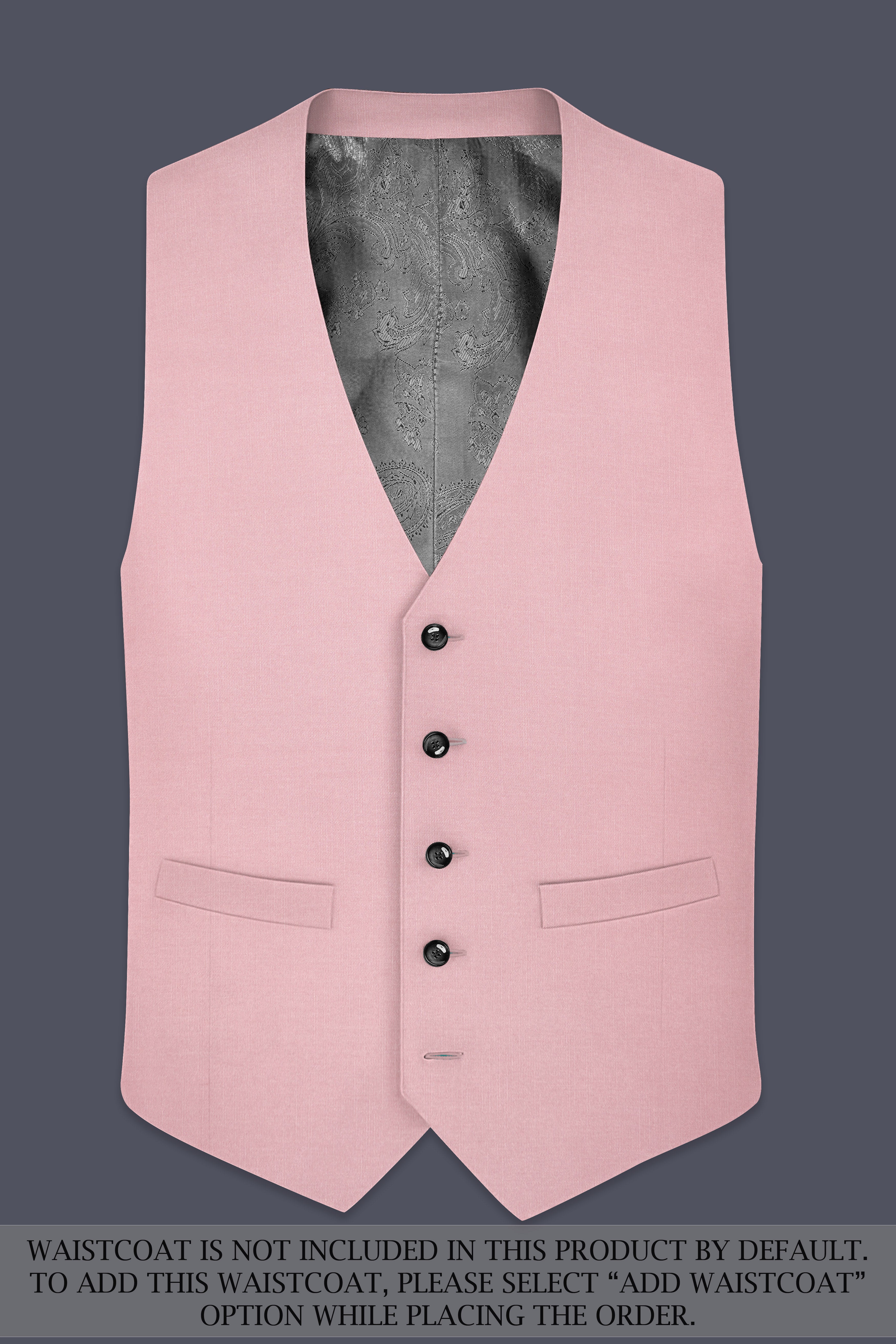 Aurerosa-Rose Pink Wool Rich Single Breasted Suit