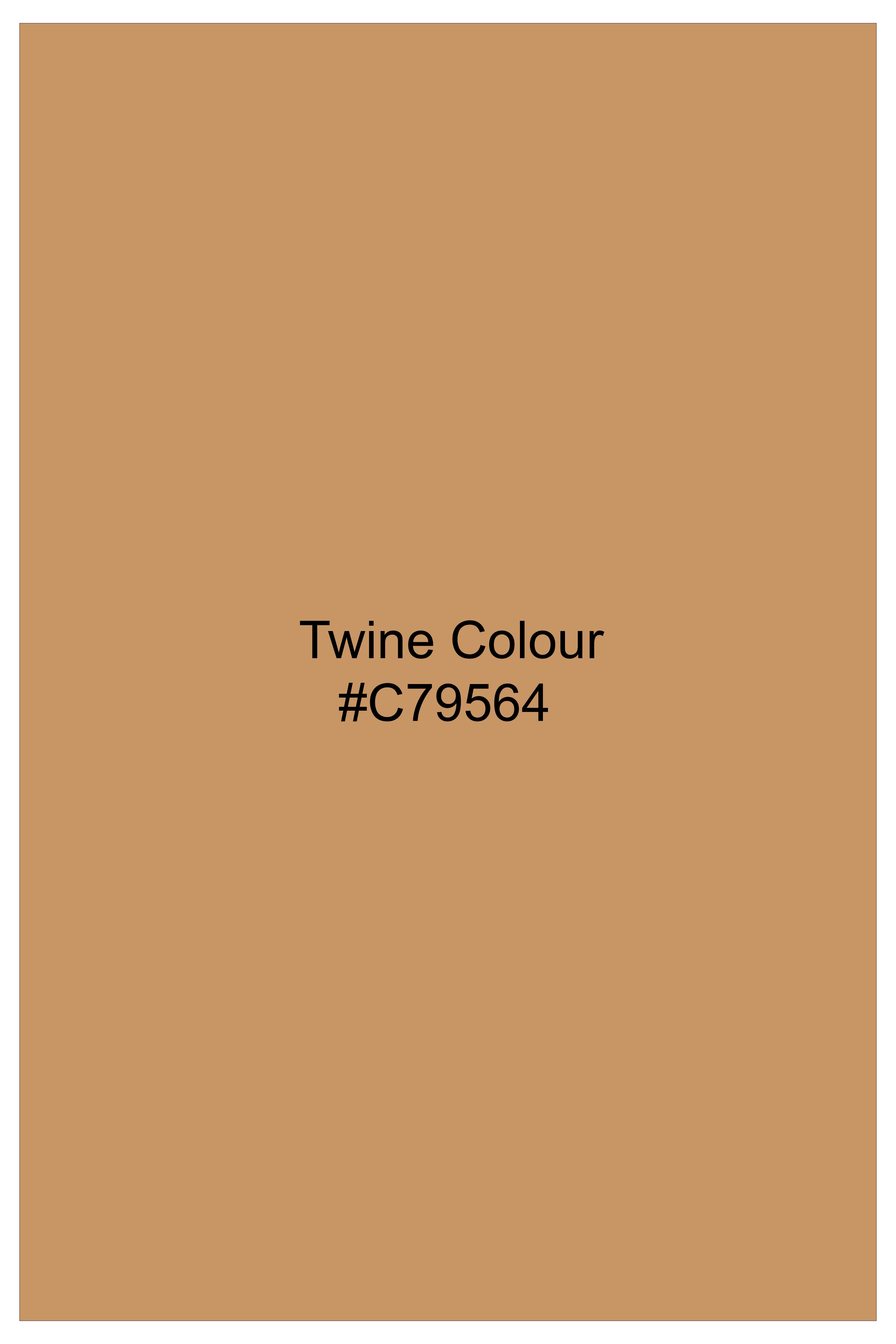 Arancio-Twine Orange Premium Cotton Single Breasted Suit