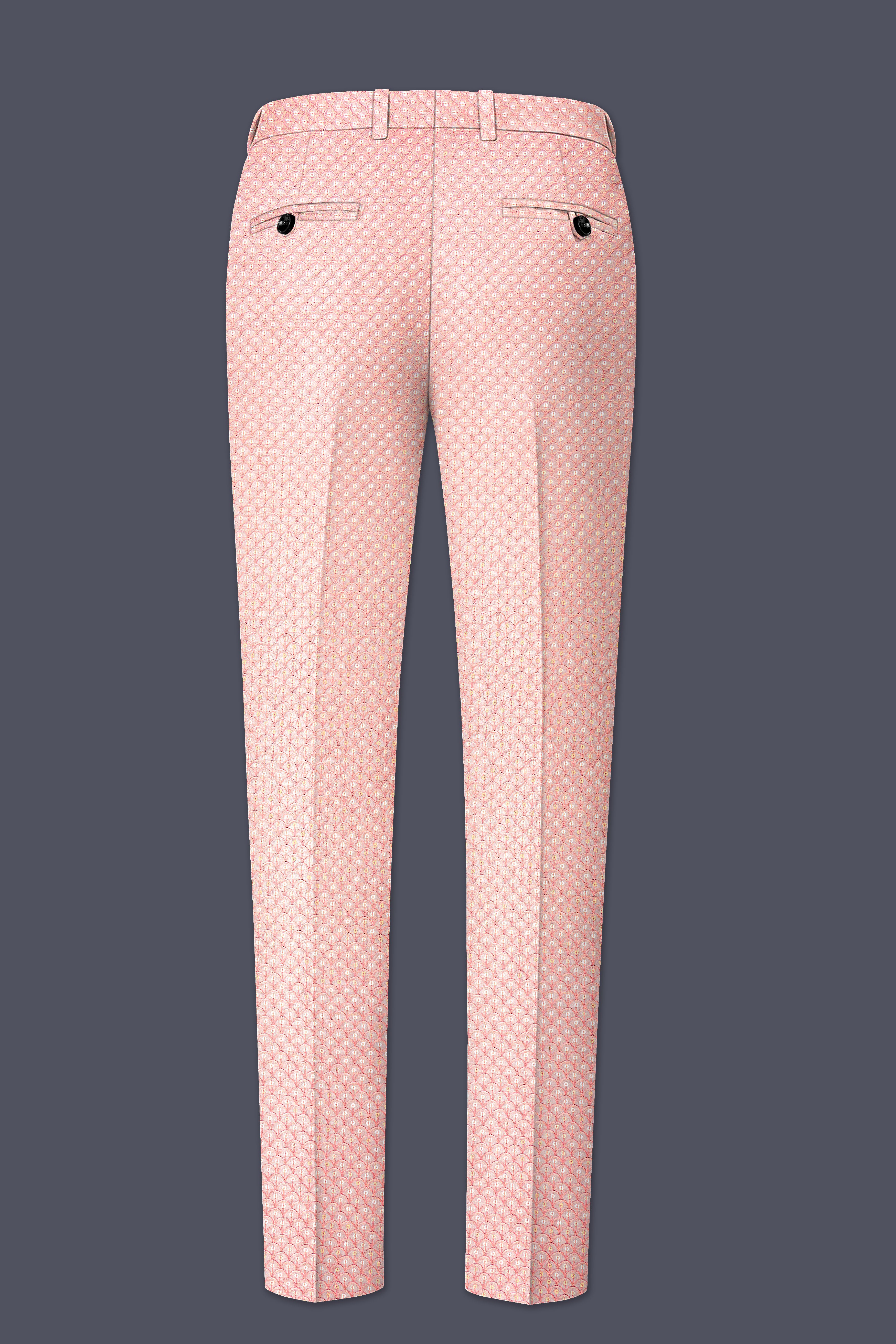 Rosavon-Mandys Pink Cotton Thread Heavy Embroidered Designer Tuxedo Suit