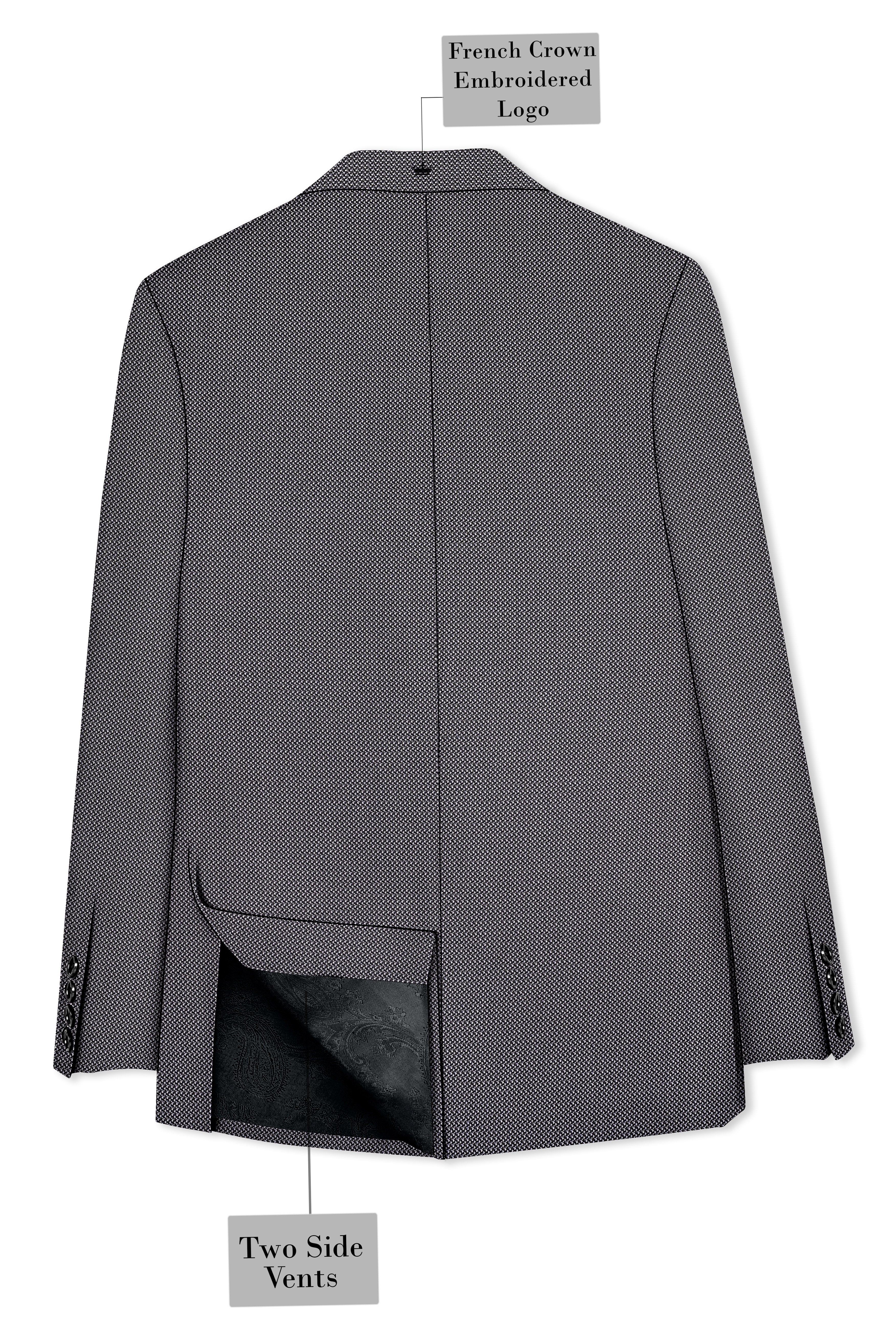 Cinerro-Dova Gray Textured Wool Rich Single Breasted Suit