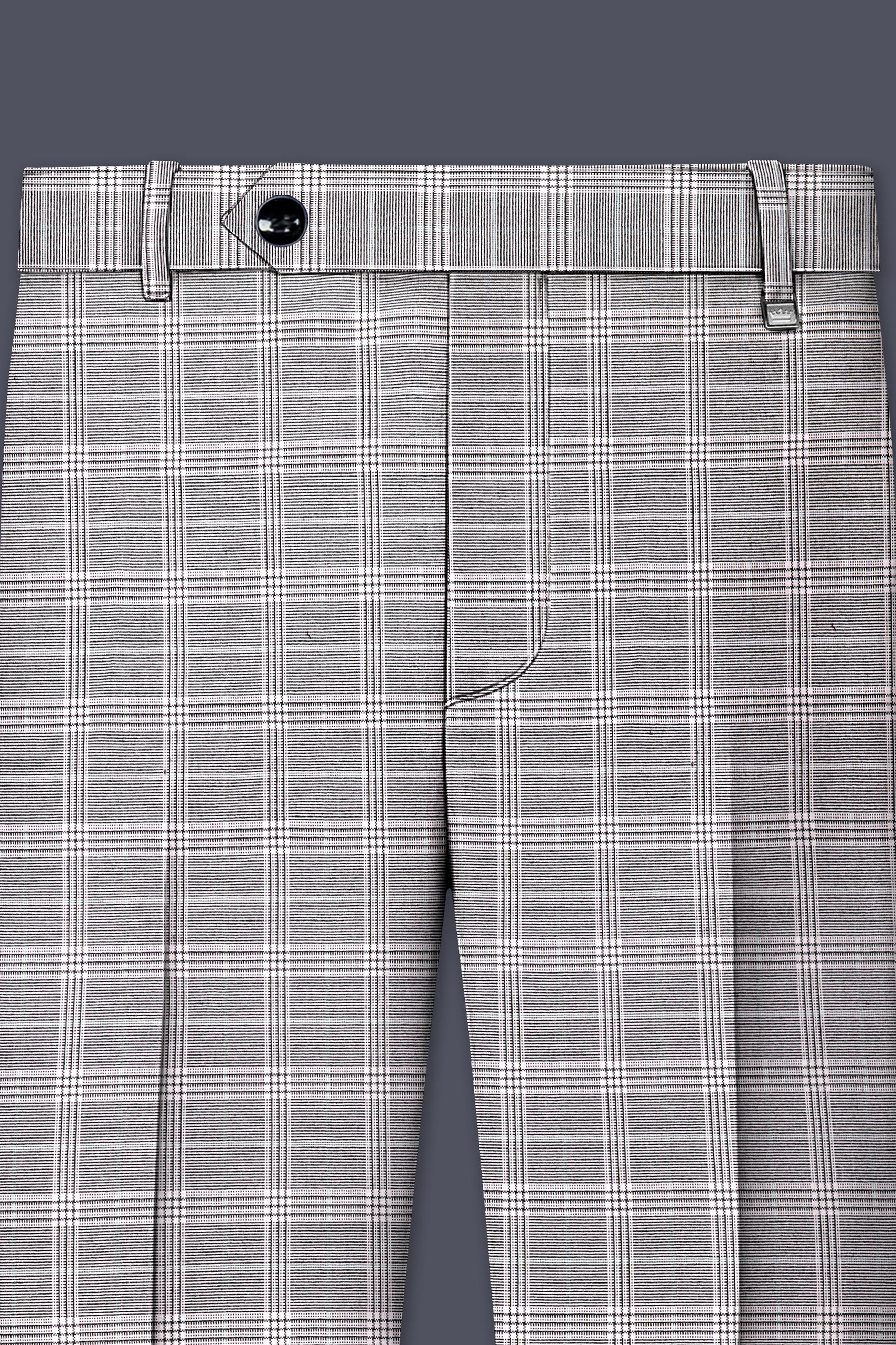 Noblero-Nobel Gray Plaid Wool Rich Single Breasted Suit