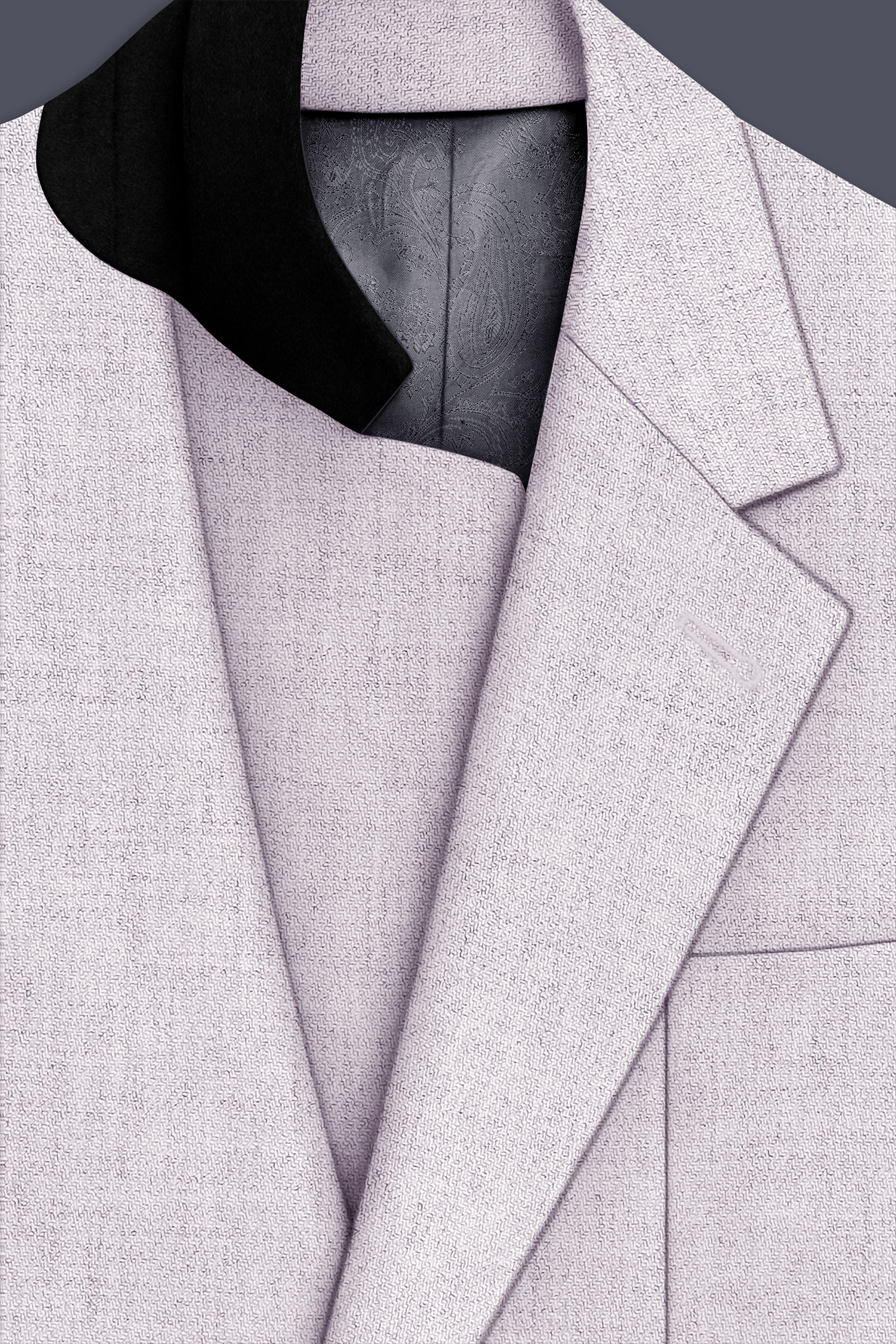 Glacier-Lilac Gray Textured Tweed Single Breasted Sports Suit