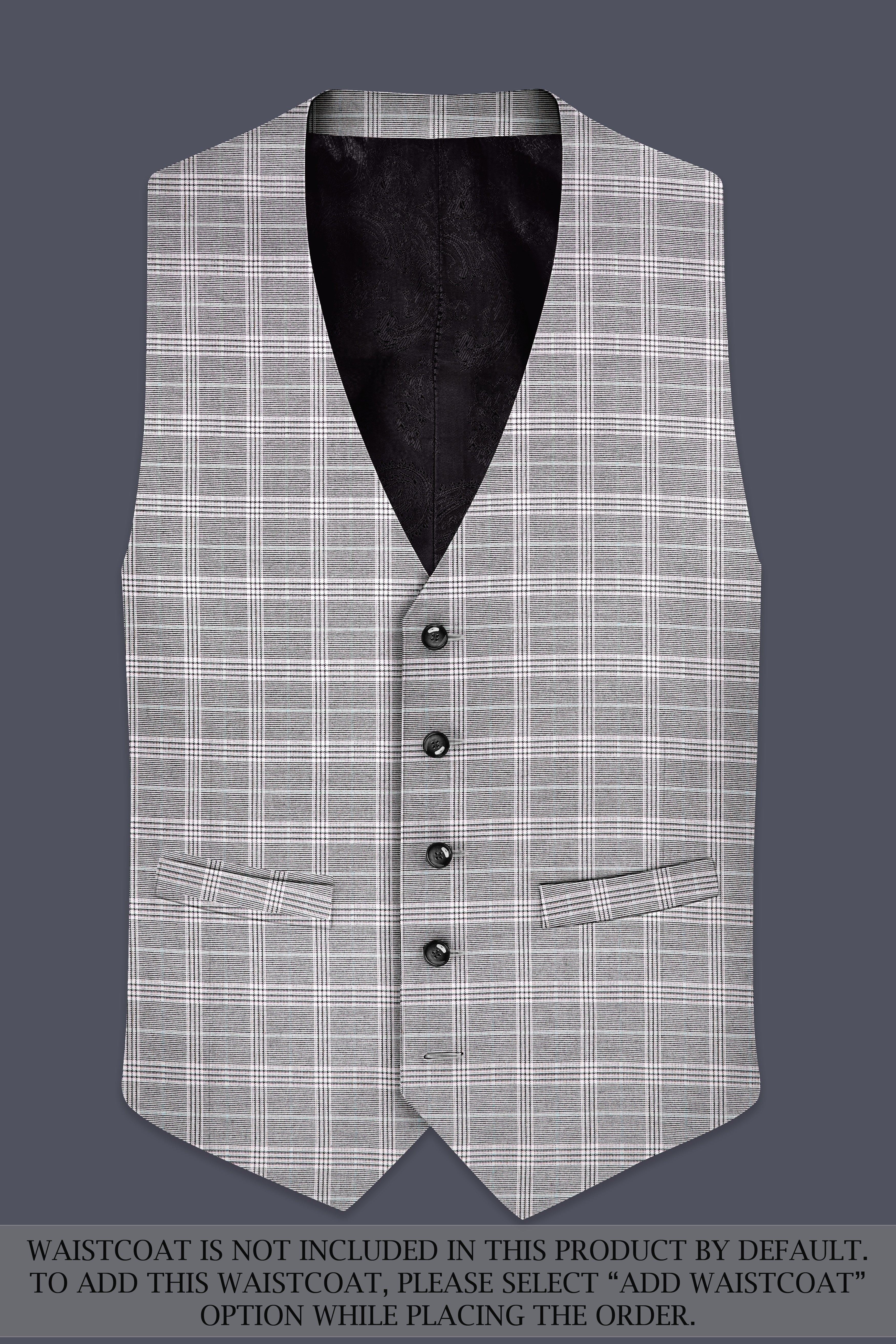 Cinerro-Venus Gray Plaid Wool Rich Single Breasted Suit