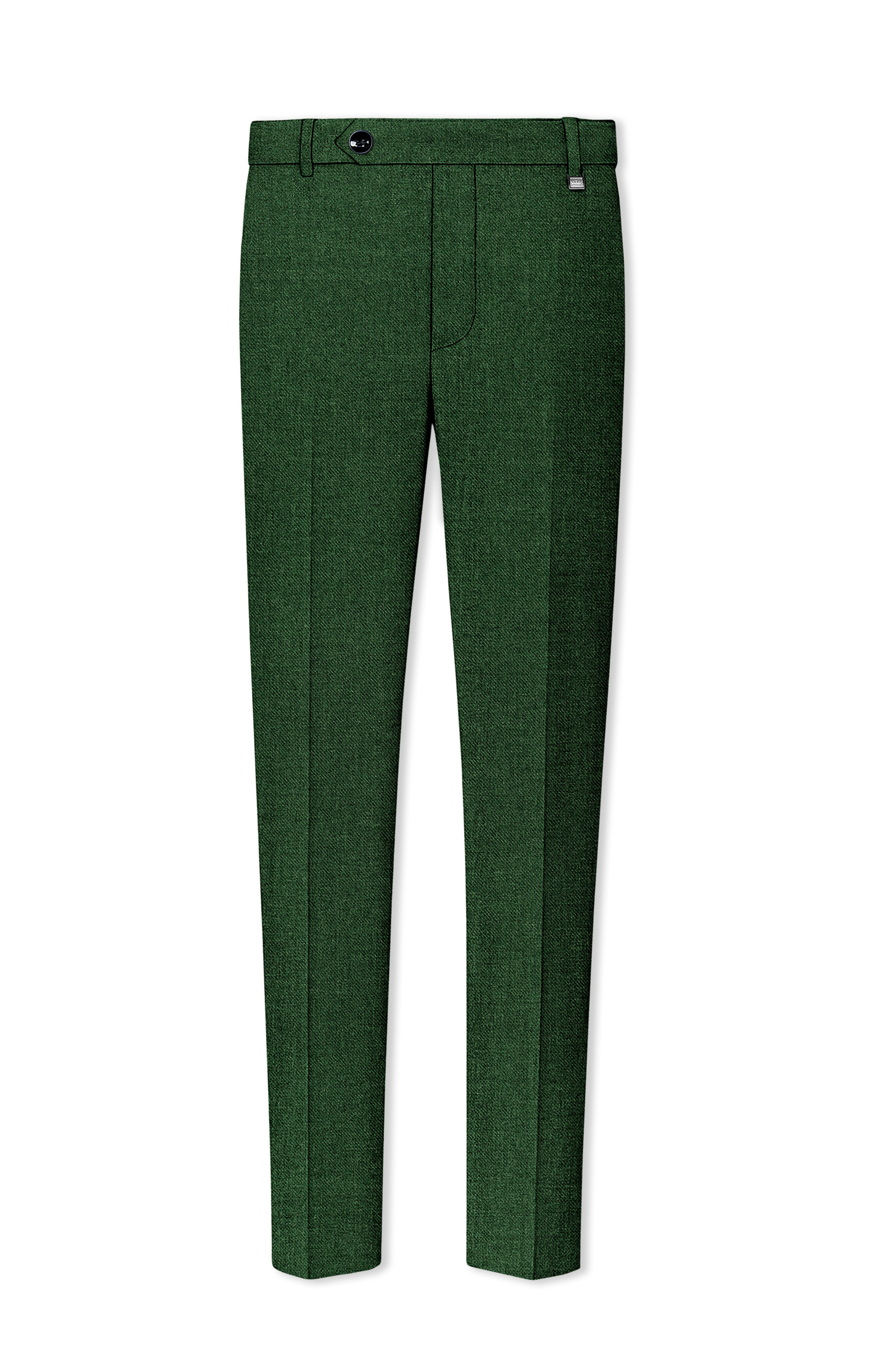 Virenza-Mystle Green Textured Tweed Double Breasted Suit