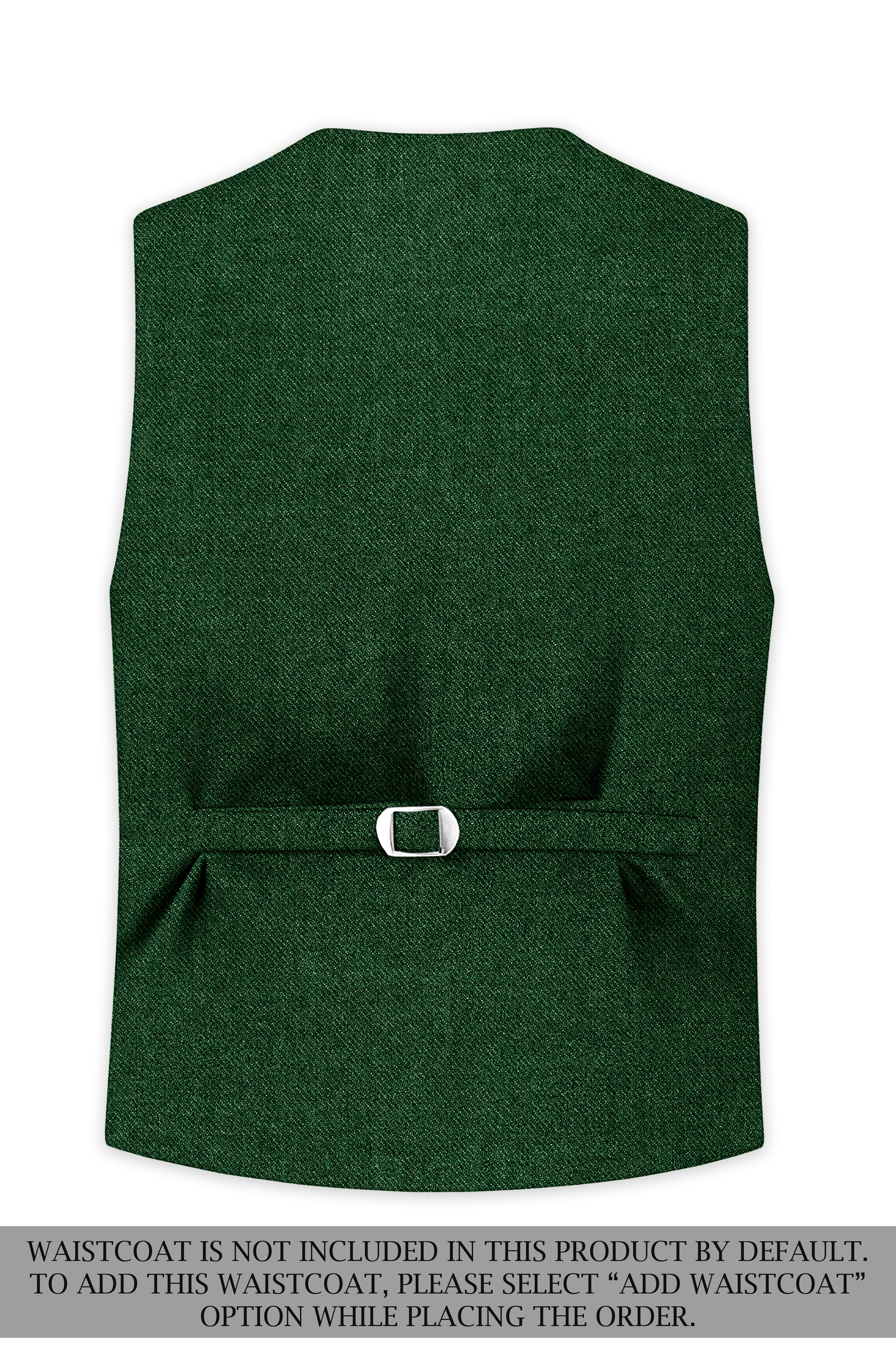 Virenza-Mystle Green Textured Tweed Double Breasted Suit