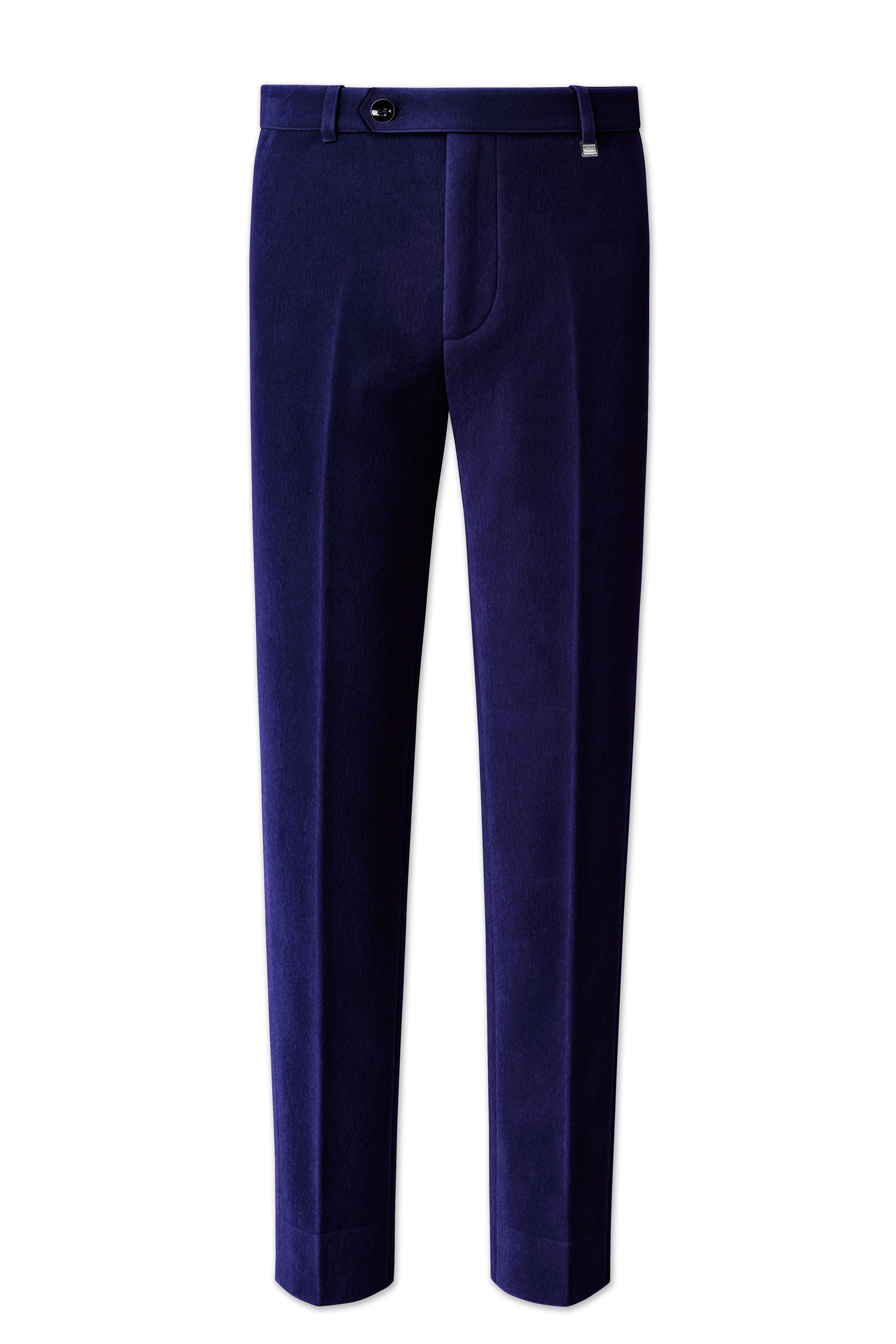 Azurion-Royal Blue With Blue Peak Lepal Velvet Tuxedo Suit