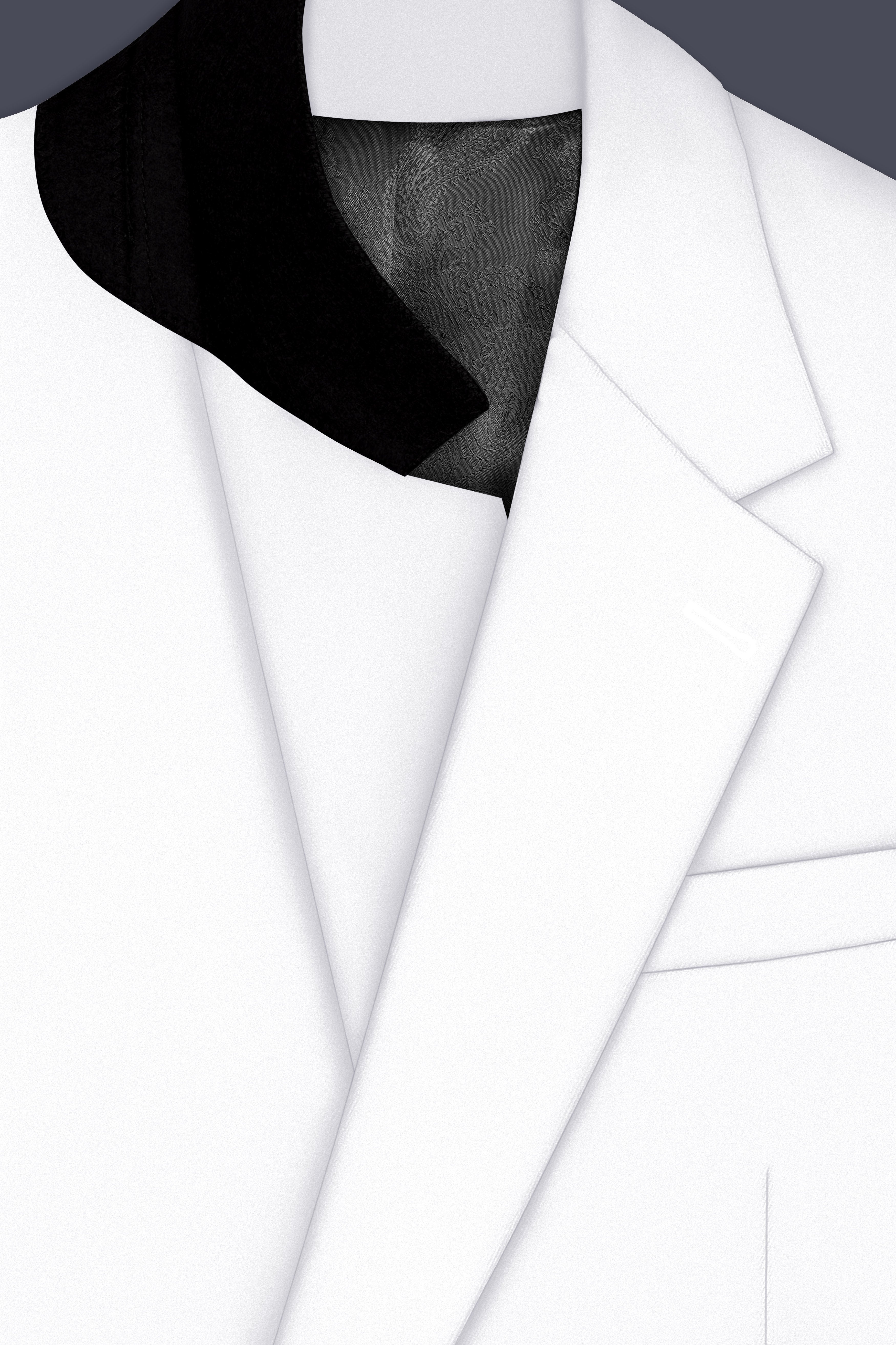 Shiro-Japanese Bright White 4-Way Stretch Wrinkle-Free Wool Rich Single Breasted Suit