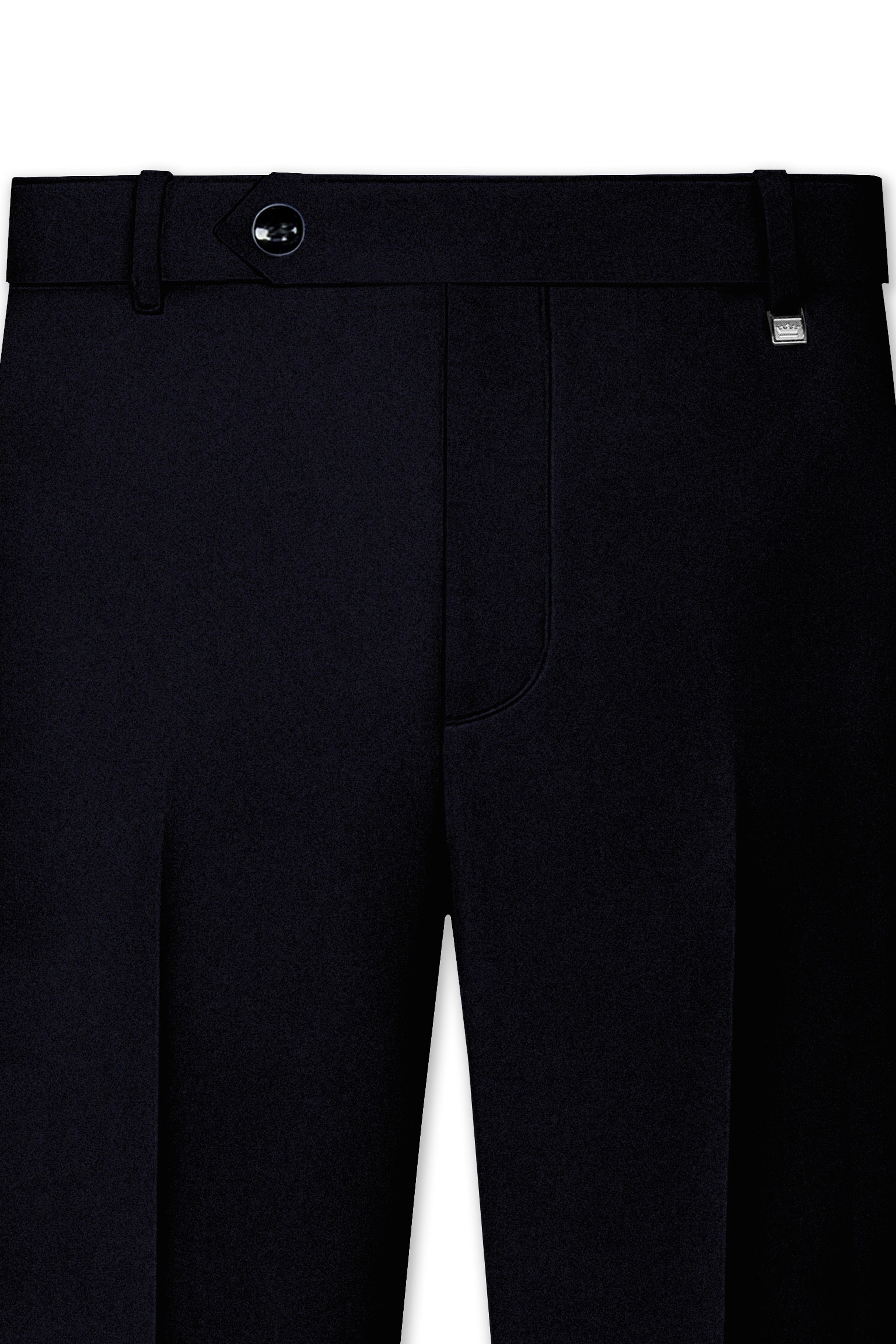 Aozora-Japanese Marine Blue 4-Way Stretch Wrinkle-Free Wool Rich Single Breasted Suit