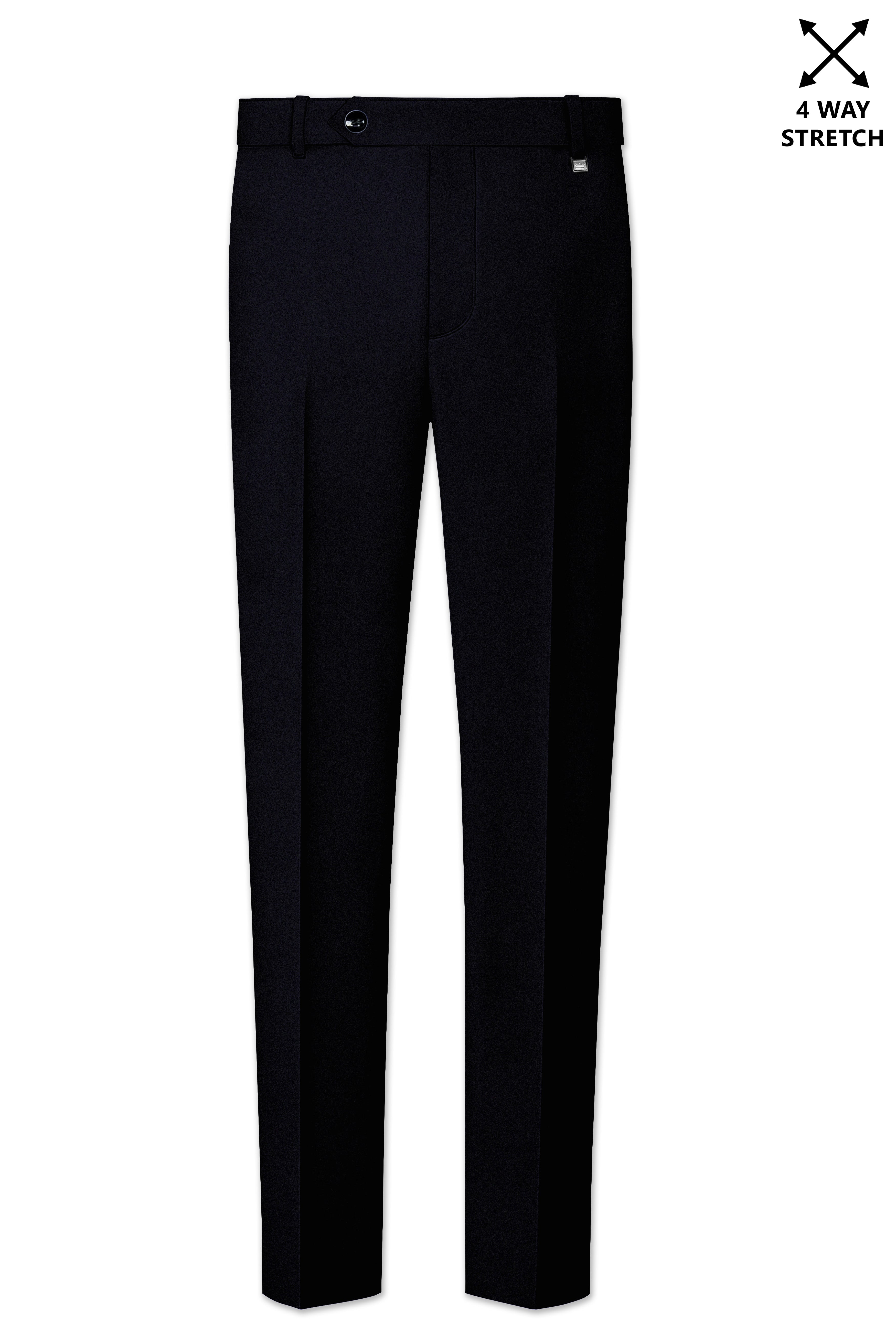 Aozora-Japanese Marine Blue 4-Way Stretch Wrinkle-Free Wool Rich Double Breasted Suit