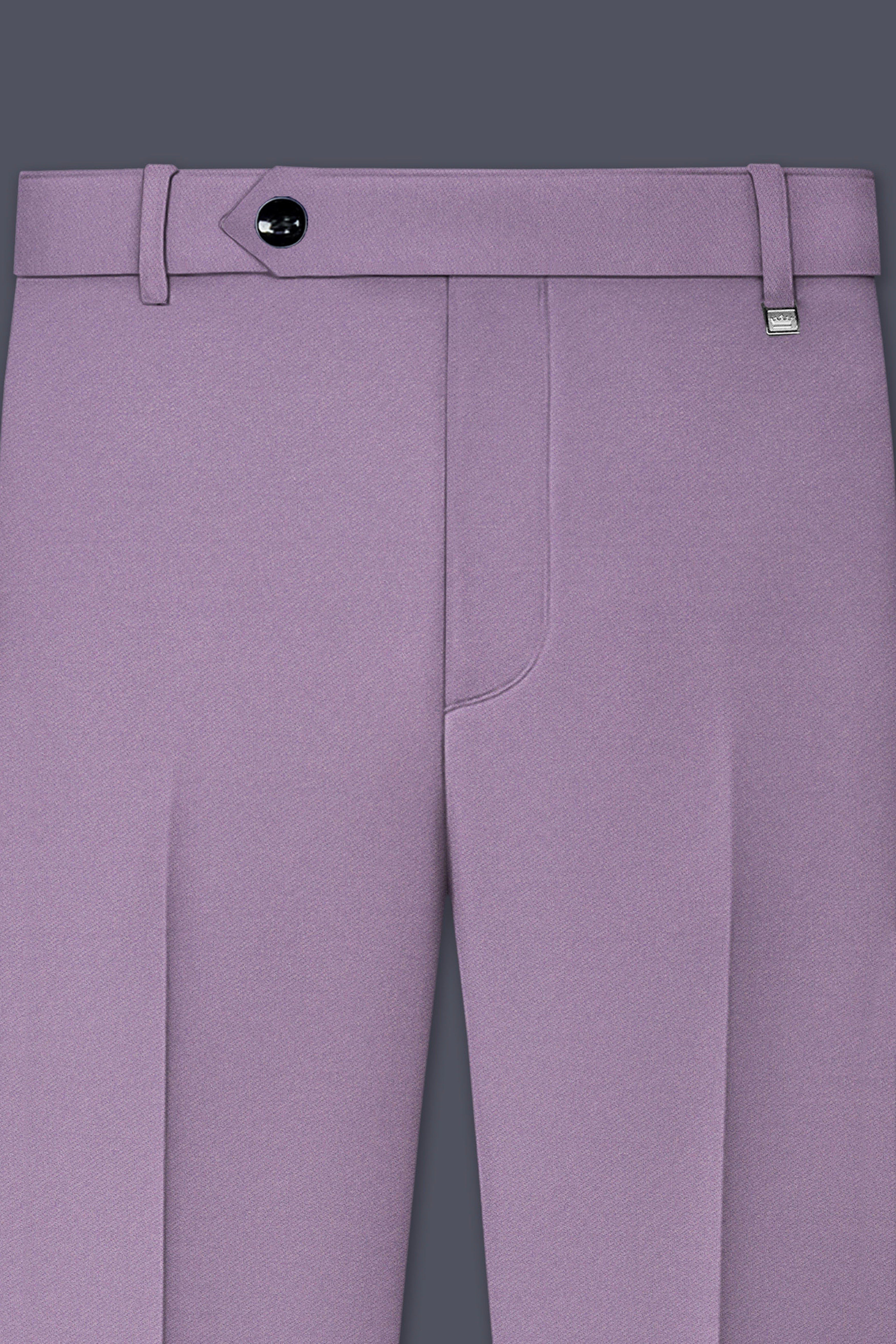 Violeto-Korean Mobster Purple 4-Way Stretch Wrinkle-Free Fluid Drape Fabric Tuxedo Suit