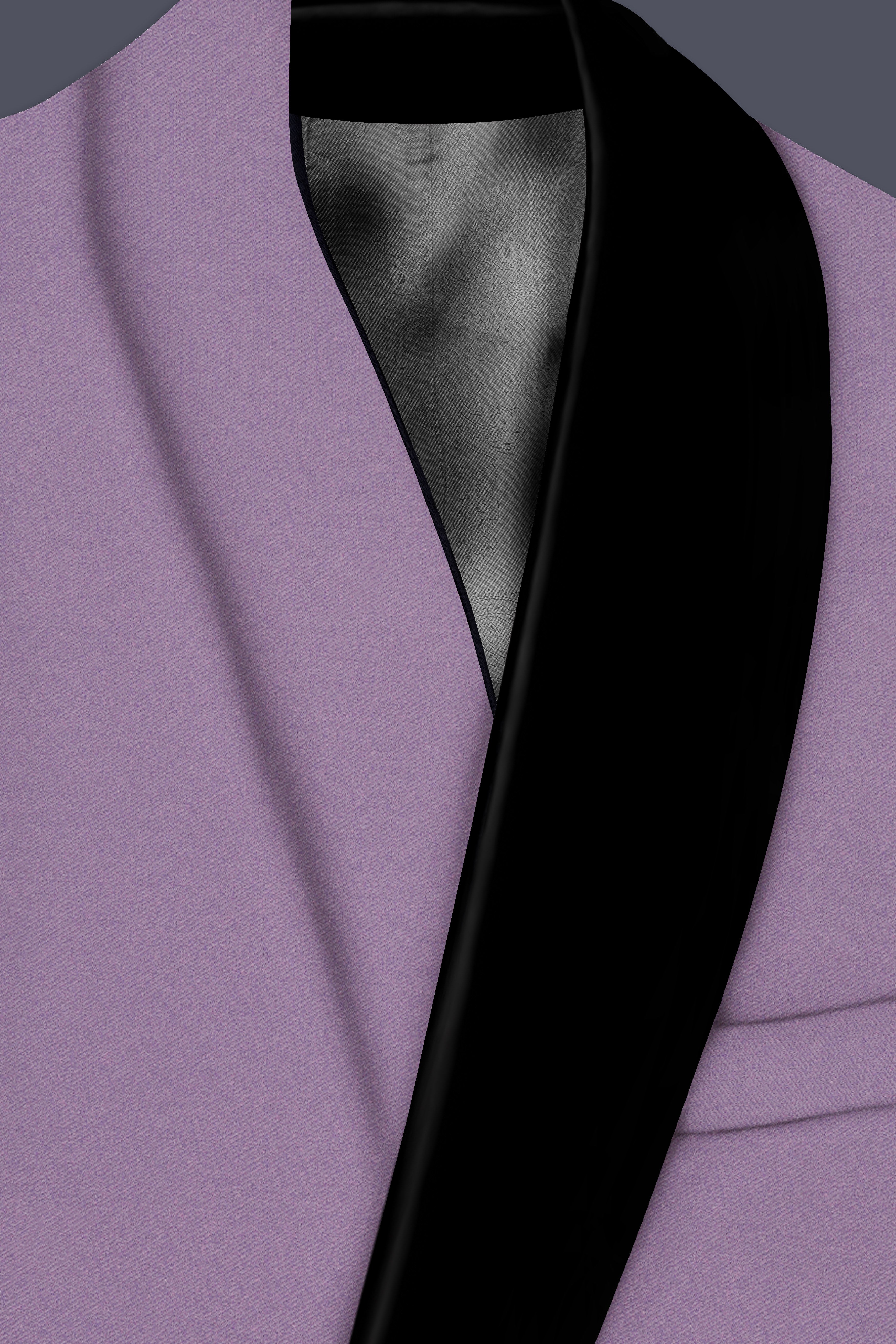 Violeto-Korean Mobster Purple 4-Way Stretch Wrinkle-Free Fluid Drape Fabric Tuxedo Suit