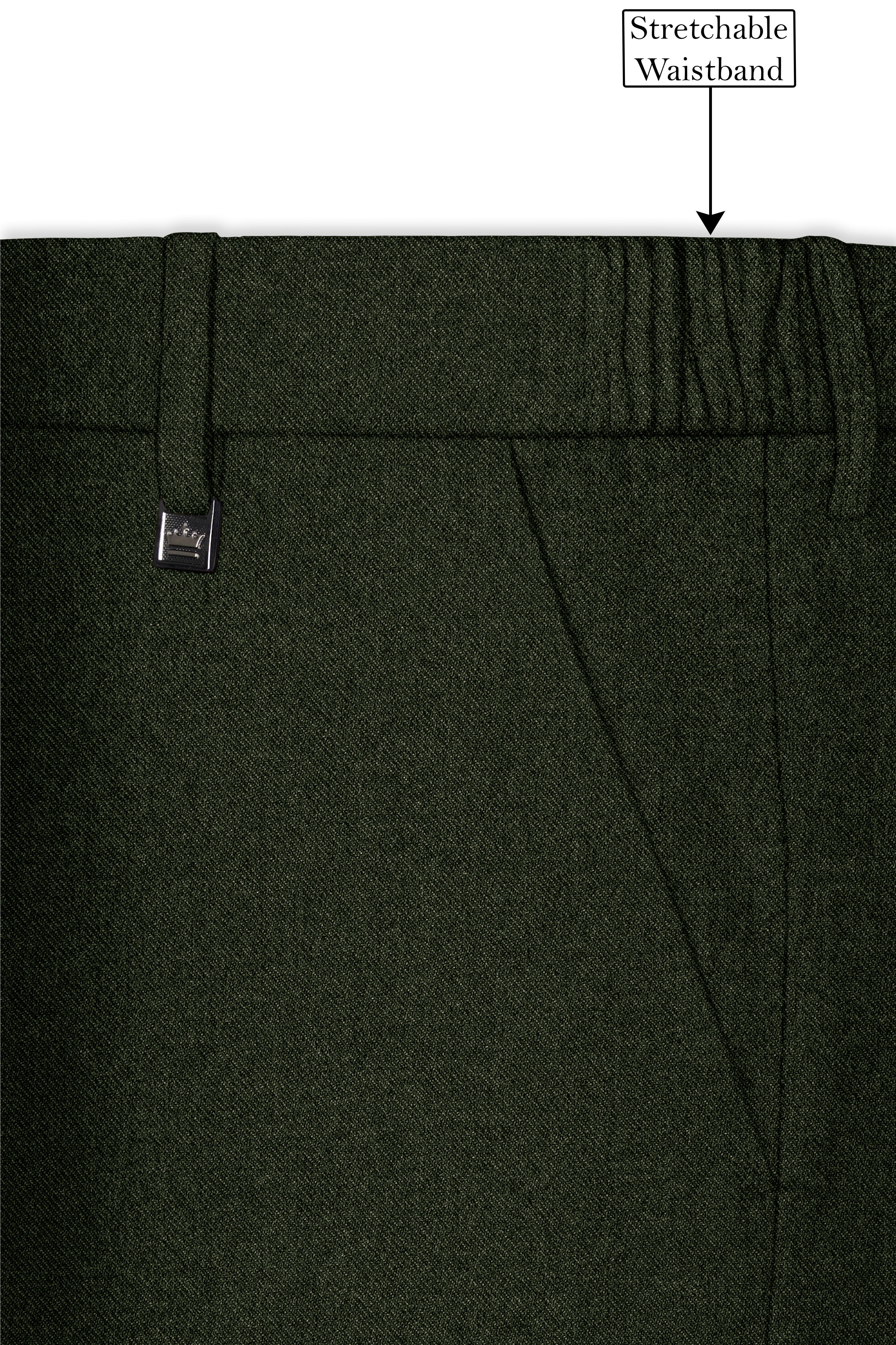 Virenza-Rangoon Green Textured Tweed Double Breasted Suit