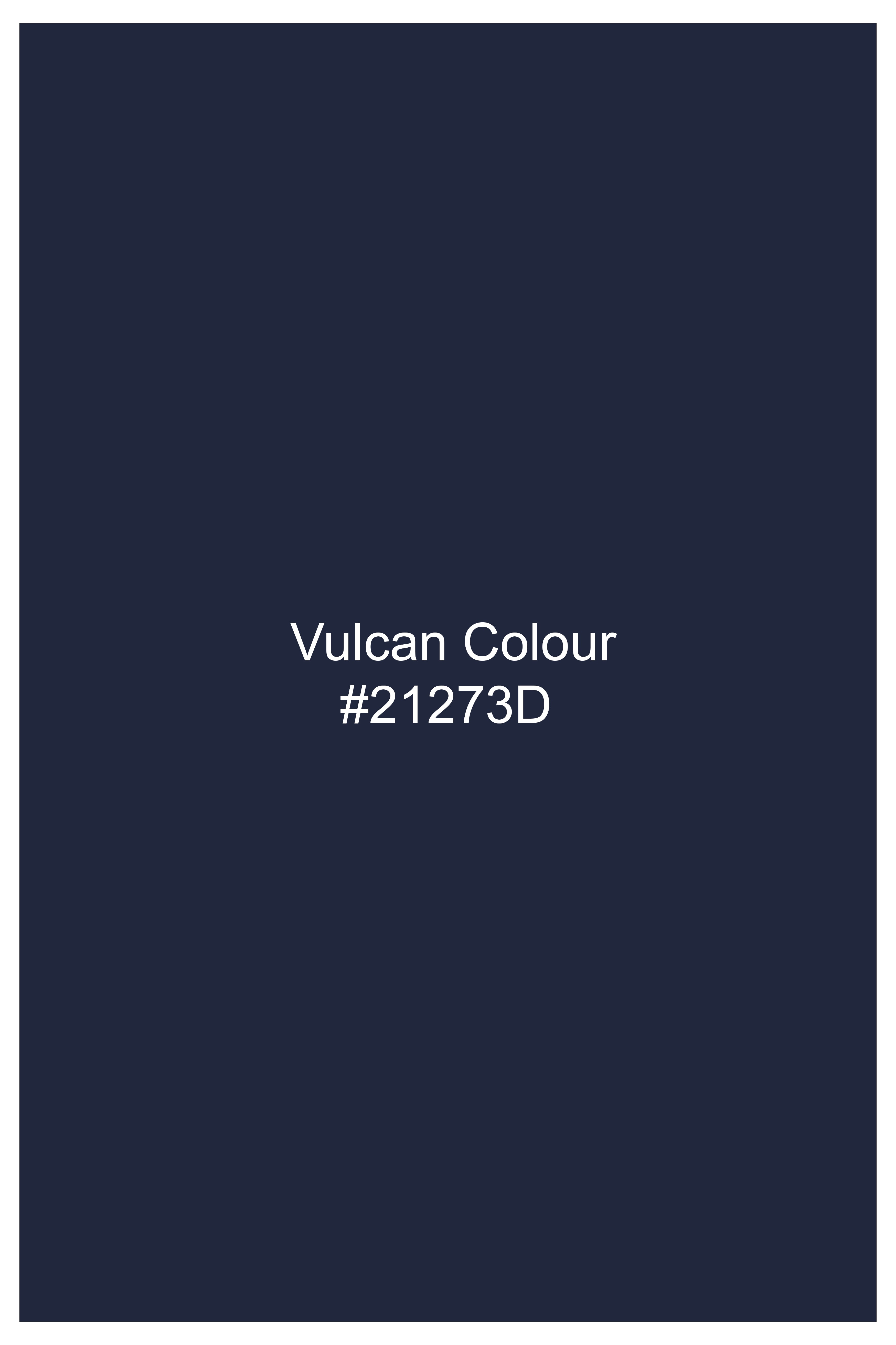 Aurevu-Vulcan Blue Herringbone Textured Tweed Single Breasted Sports Suit