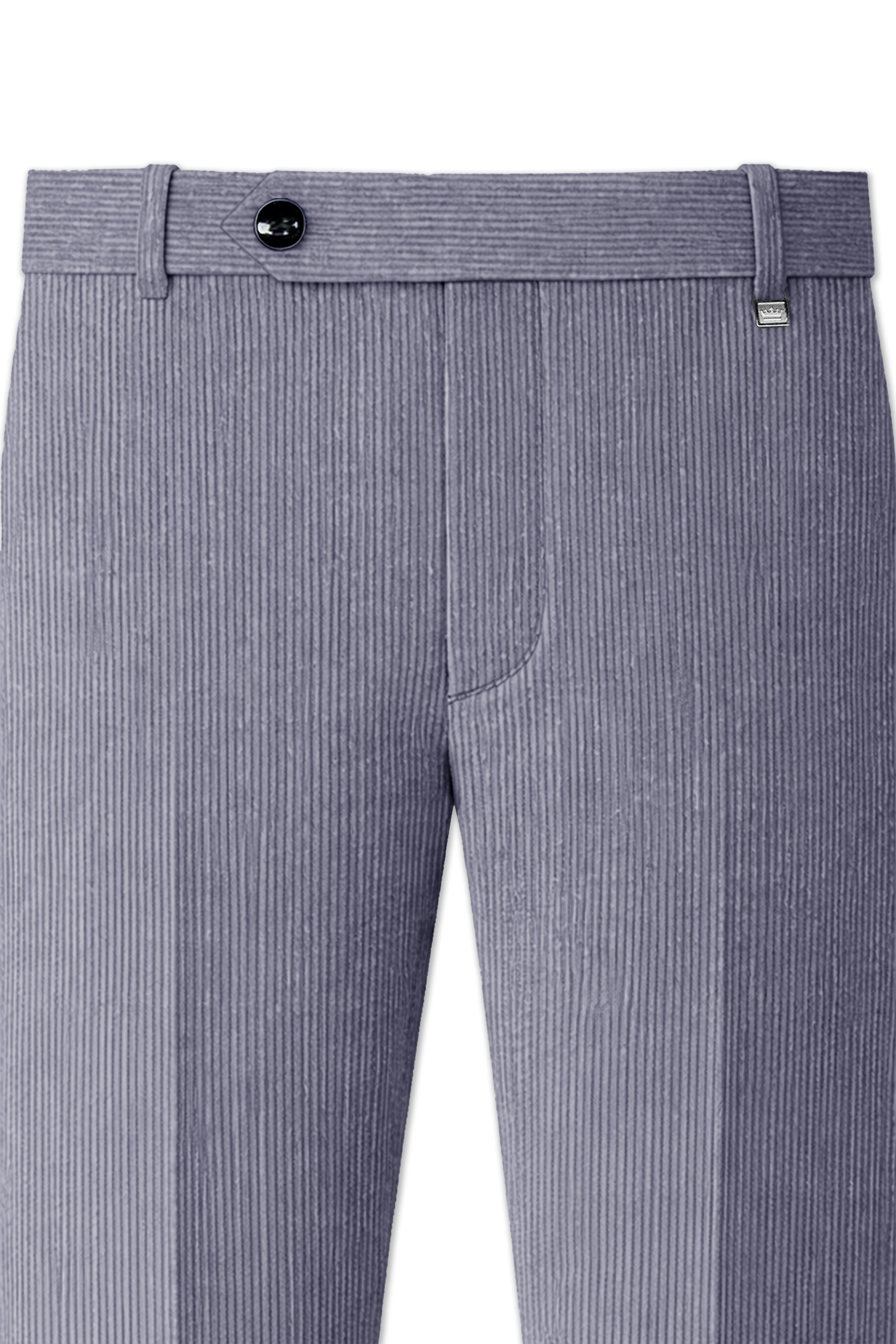 Ribvoro-Topaz Gray Corduroy Premium Single Breasted Sports Suit