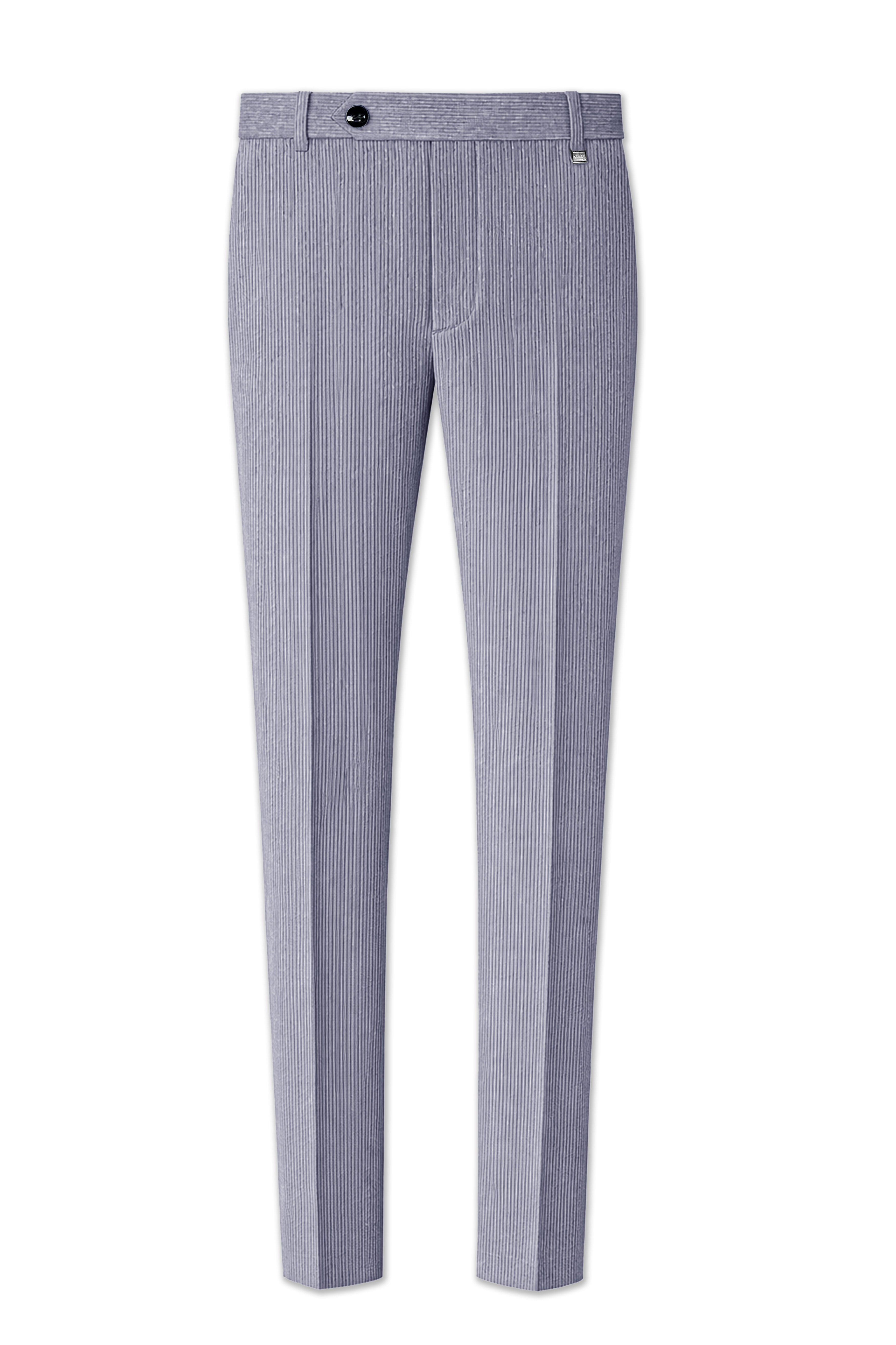 Ribvoro-Topaz Gray Corduroy Premium Single Breasted Sports Suit