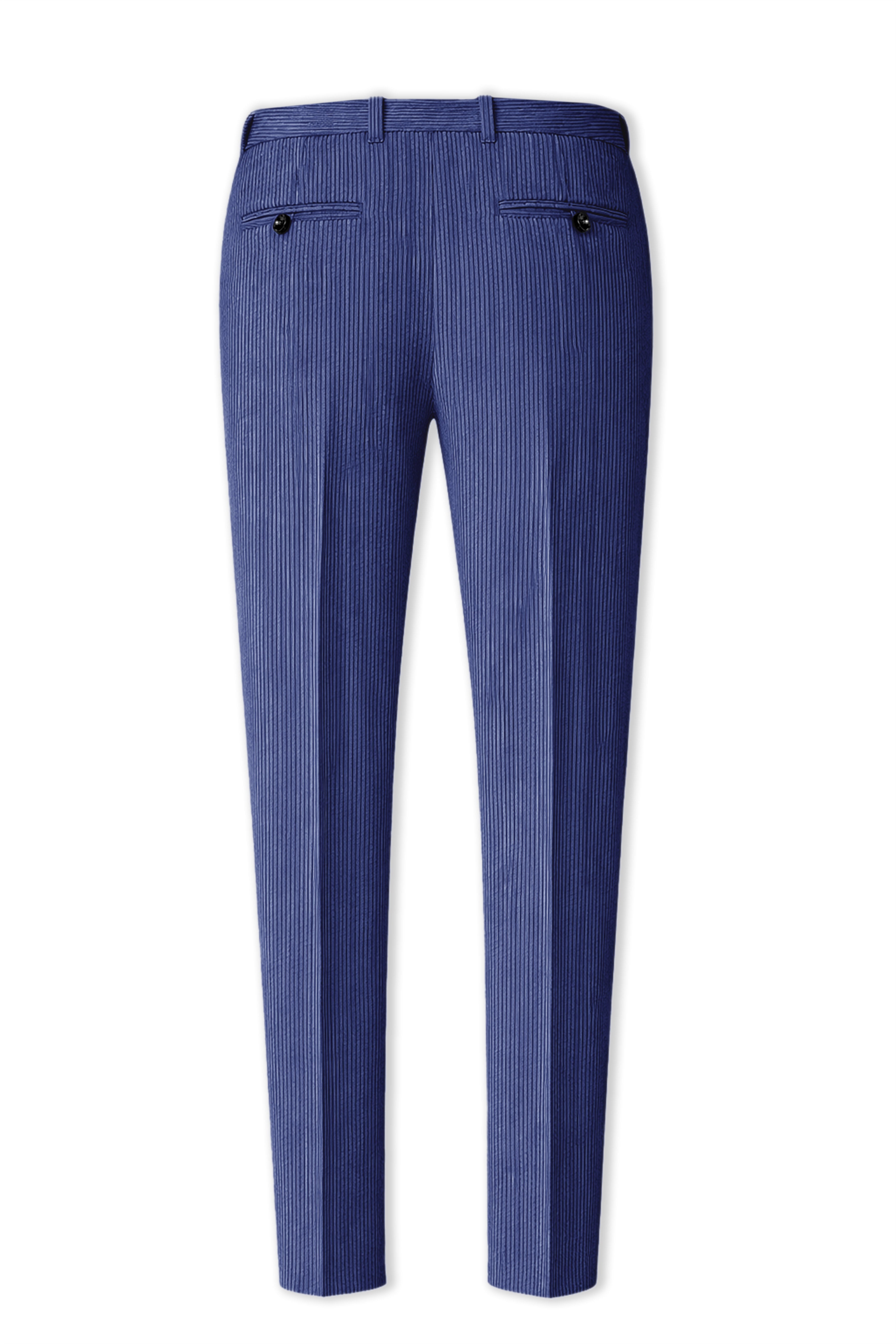 Slatzen-Slate Blue Corduroy Premium Single Breasted Sports Suit