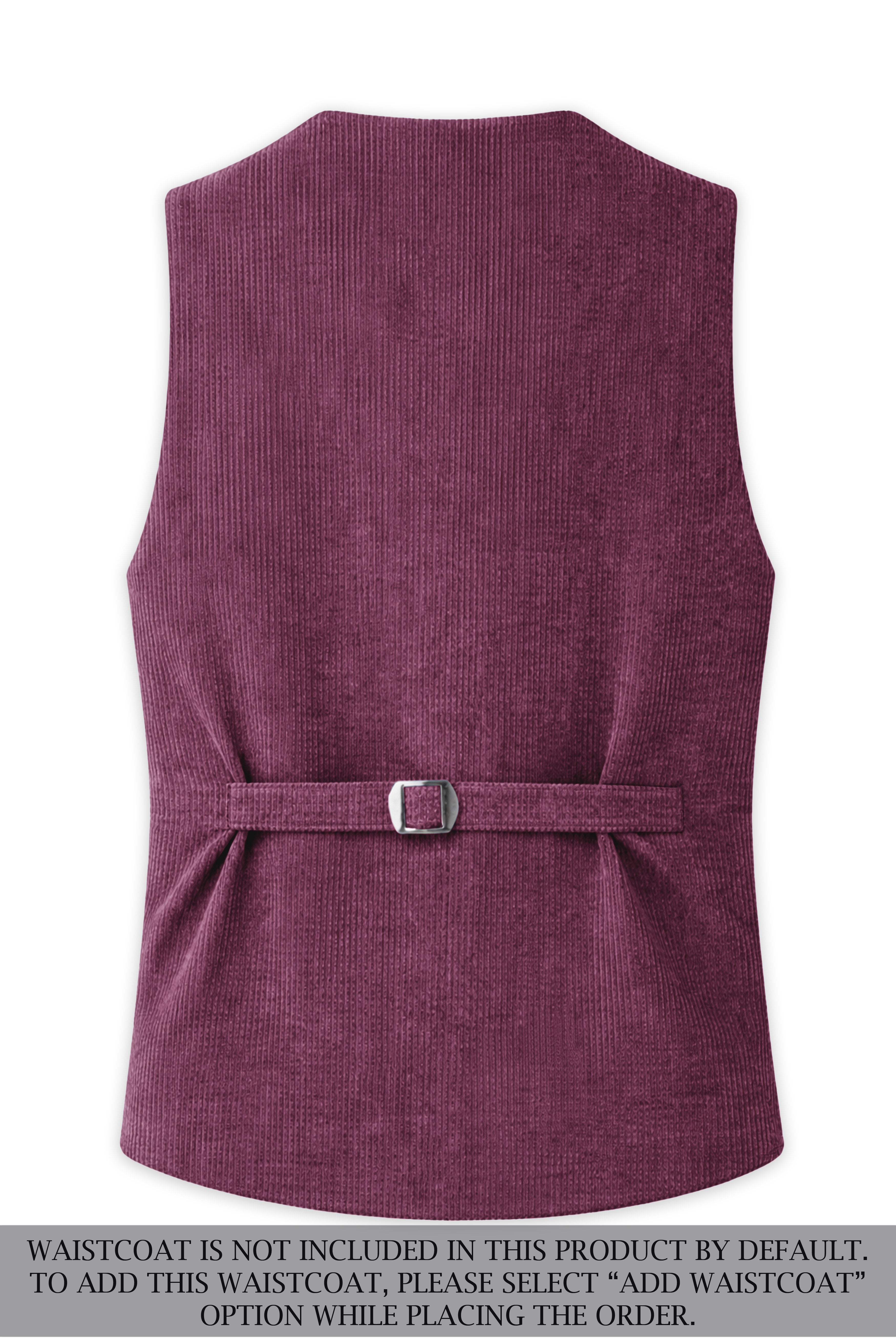 Roselux-Cosmic Pink Corduroy Premium Single Breasted Sports Suit