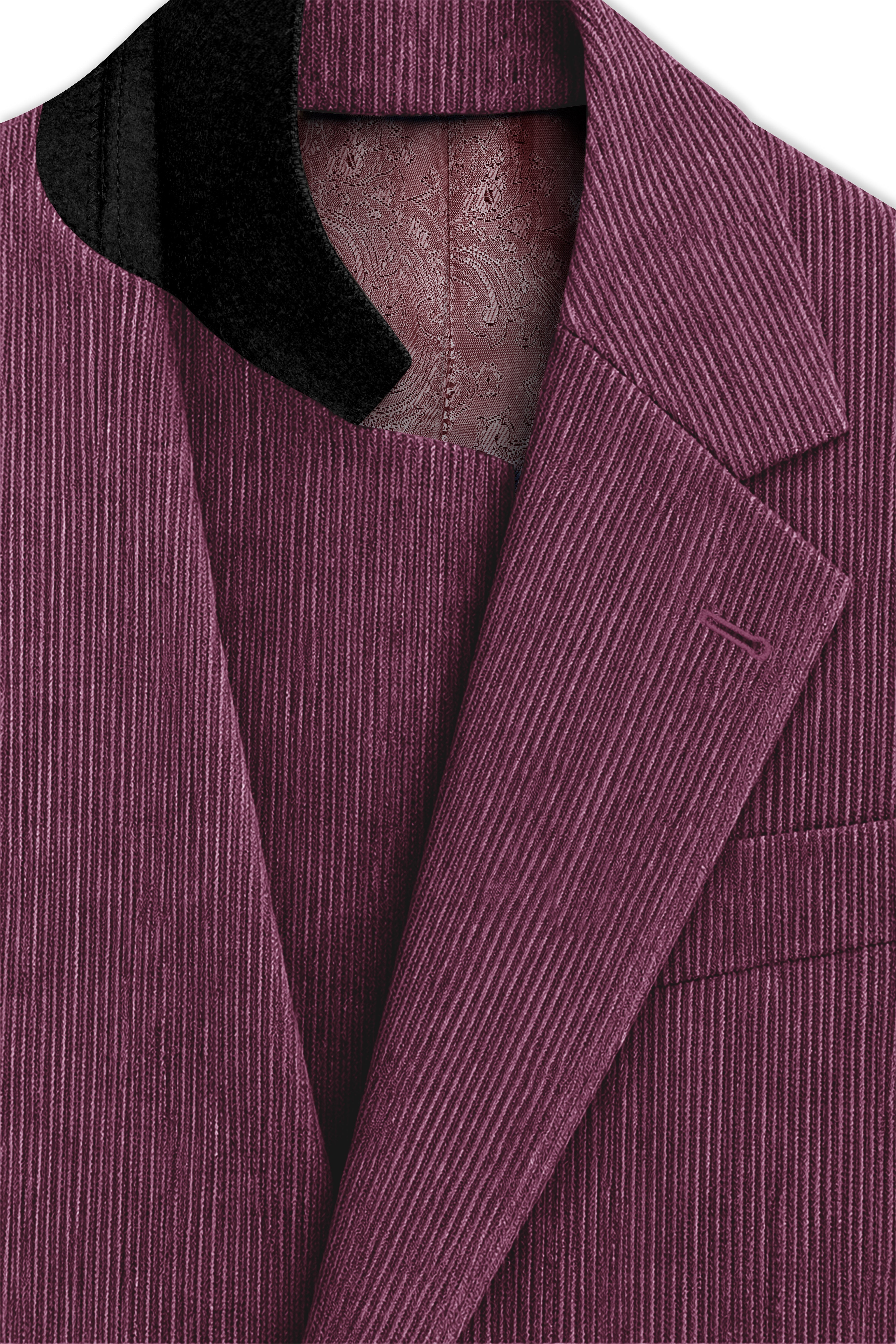 Roselux-Cosmic Pink Corduroy Premium Single Breasted Sports Suit