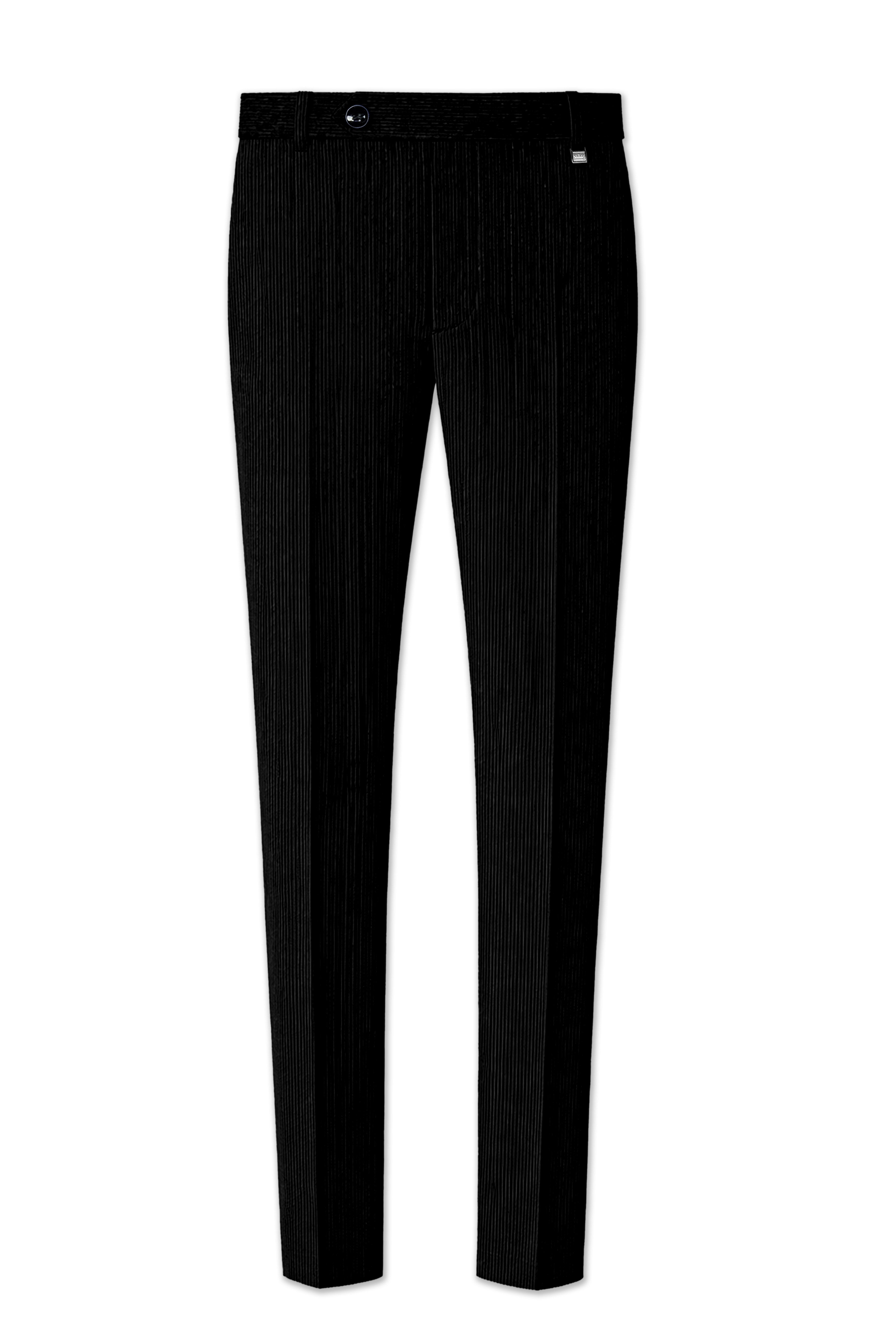 Jadenzo-Jade Black Corduroy Premium Single Breasted Sports Suit