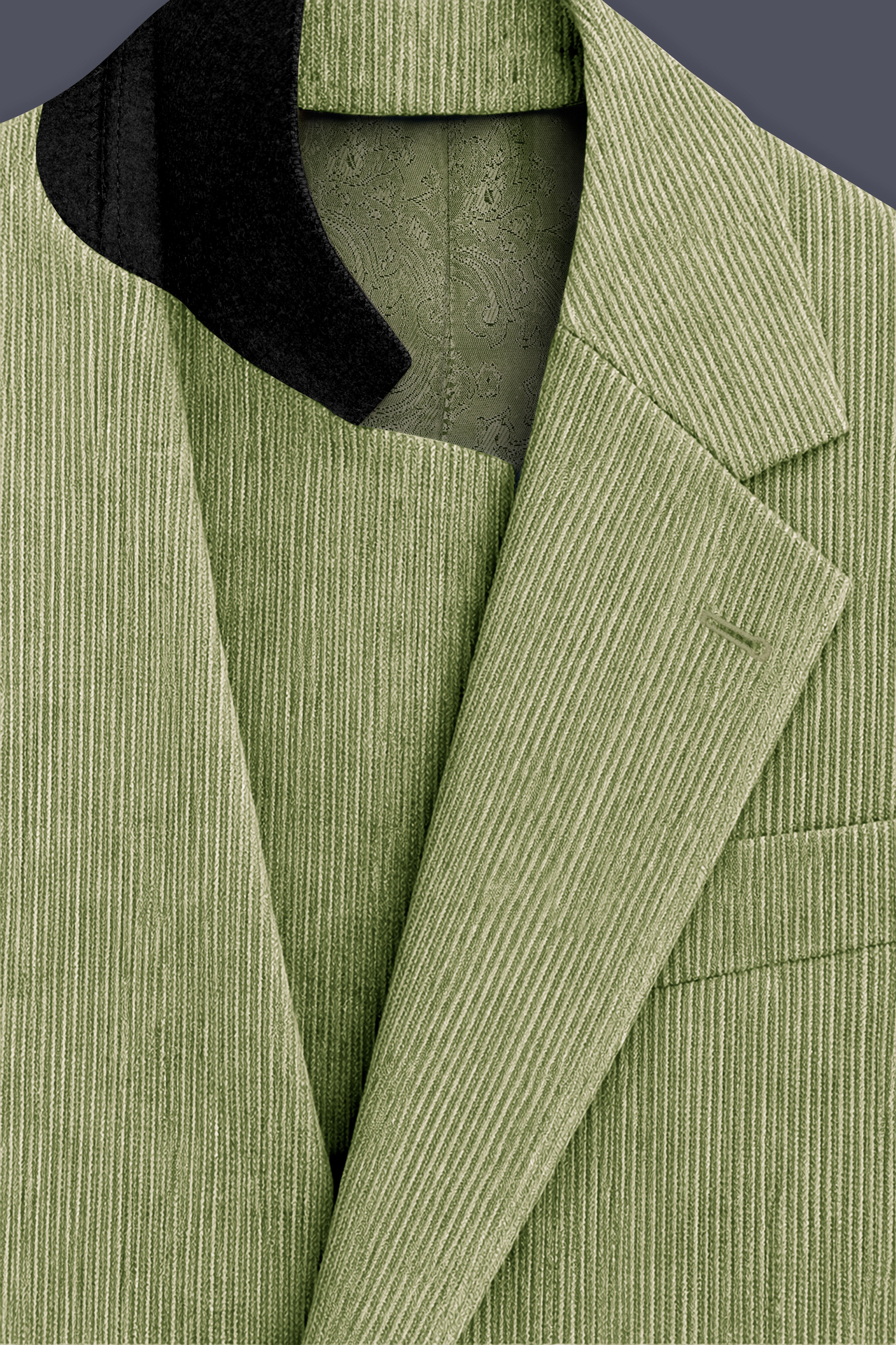 Aurethist-Thistle Green Corduroy Premium Single Breasted Sports Suit